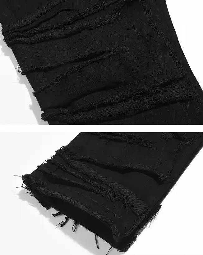 Jean × Vintage Vintage Street Punk Skateboarding Raw Black Jeans Size US 36 / EU 52 - 10 Thumbnail