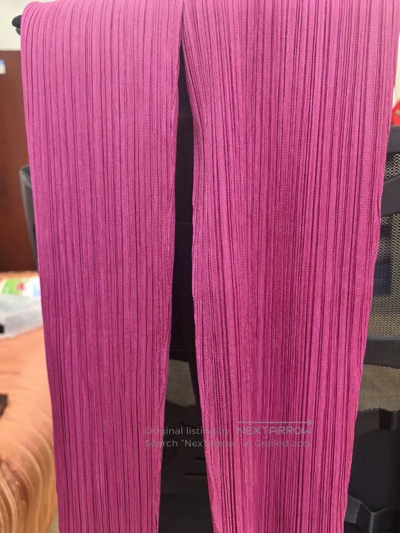 Issey Miyake Issey Miyake size:3 Bright Pink Straight-Leg Pants Size 31" - 8 Thumbnail