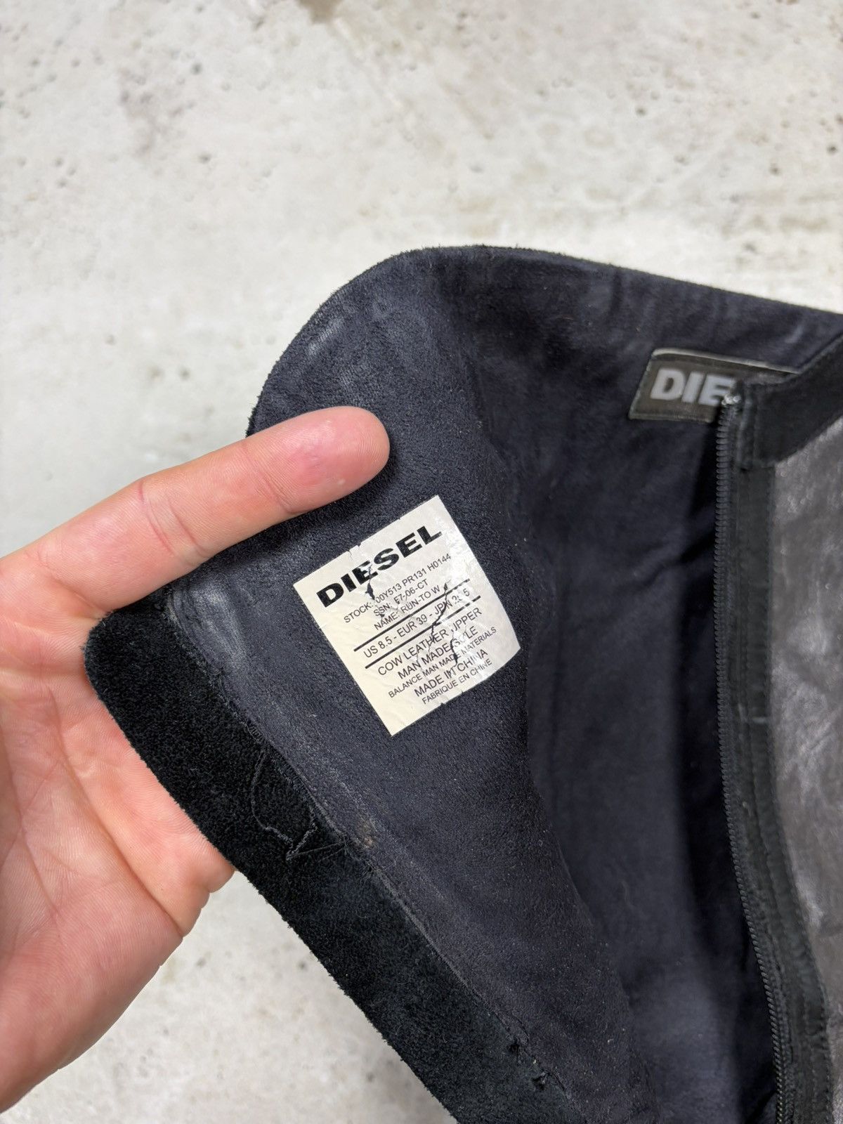 Diesel Vintage 2000s Diesel Black Cow Leather Archive Moto Boots Size US 8.5 / IT 38.5 - 20 Thumbnail