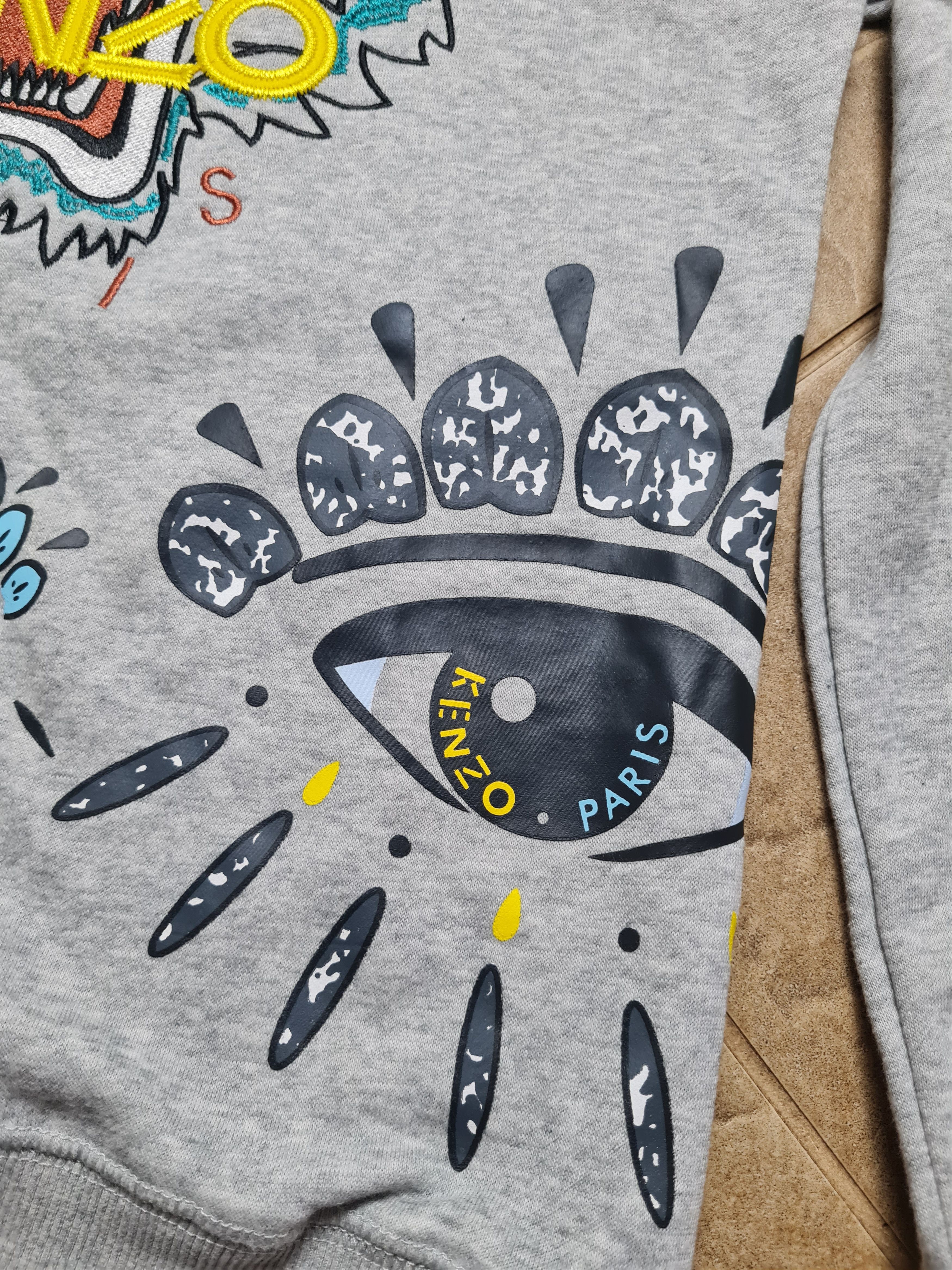 Kenzo Womens Sweatshirt KENZO big Logo Tiger Eyes Crewneck Jungle Size S / US 4 / IT 40 - 7 Thumbnail