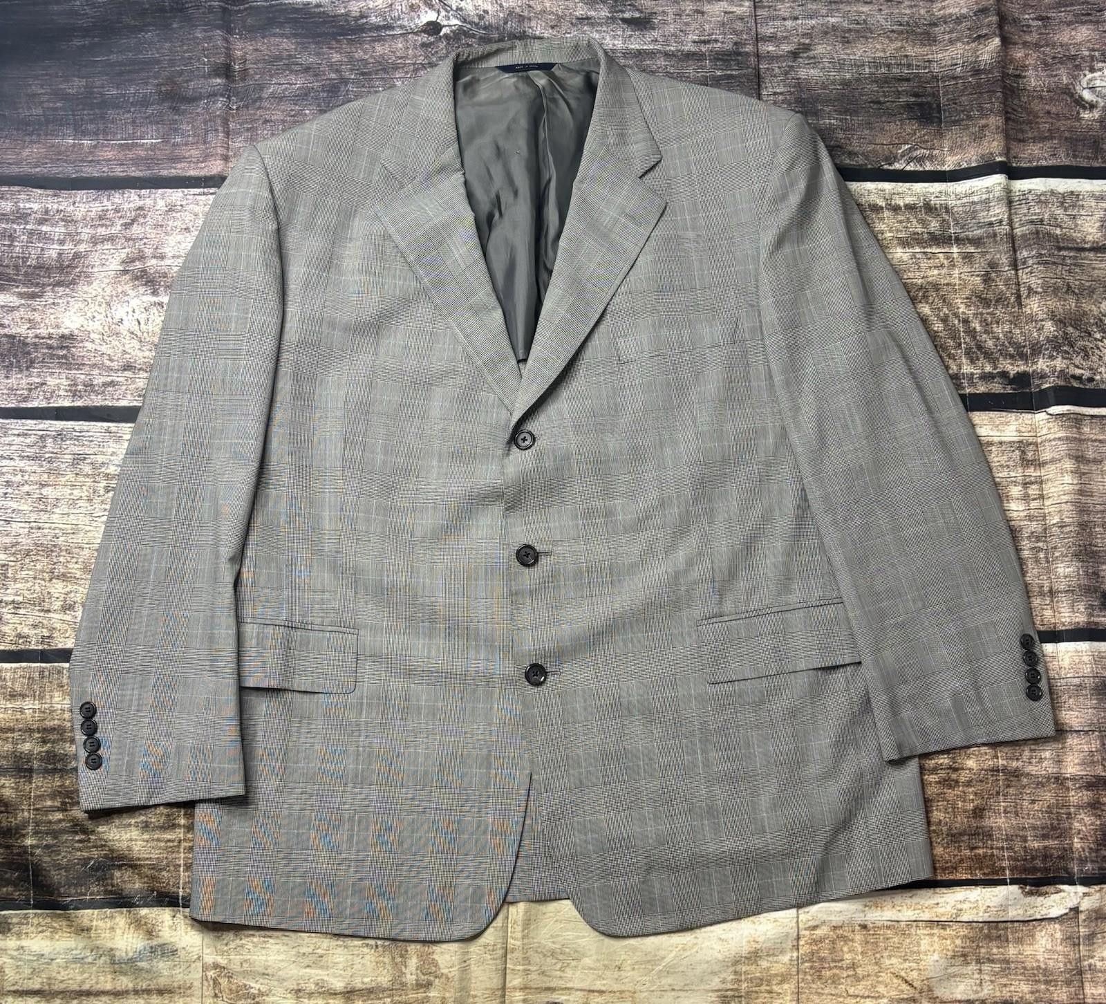 Brooks Brothers Brooks Brothers Blazer Jacket Mens 46 Brookscool Check Wool Size 46R - 1 Thumbnail