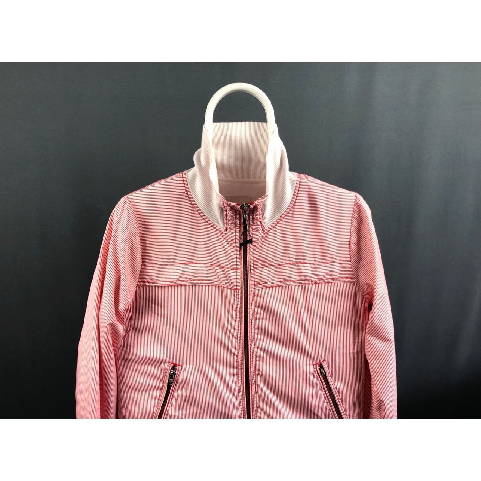 Diesel Diesel Windbreaker Full Zip Jacket Polyester Men XS White Striped Jacket Windbreaker Diesel Men XS White Striped Size US XS / EU 42 / 0 - 3 Thumbnail