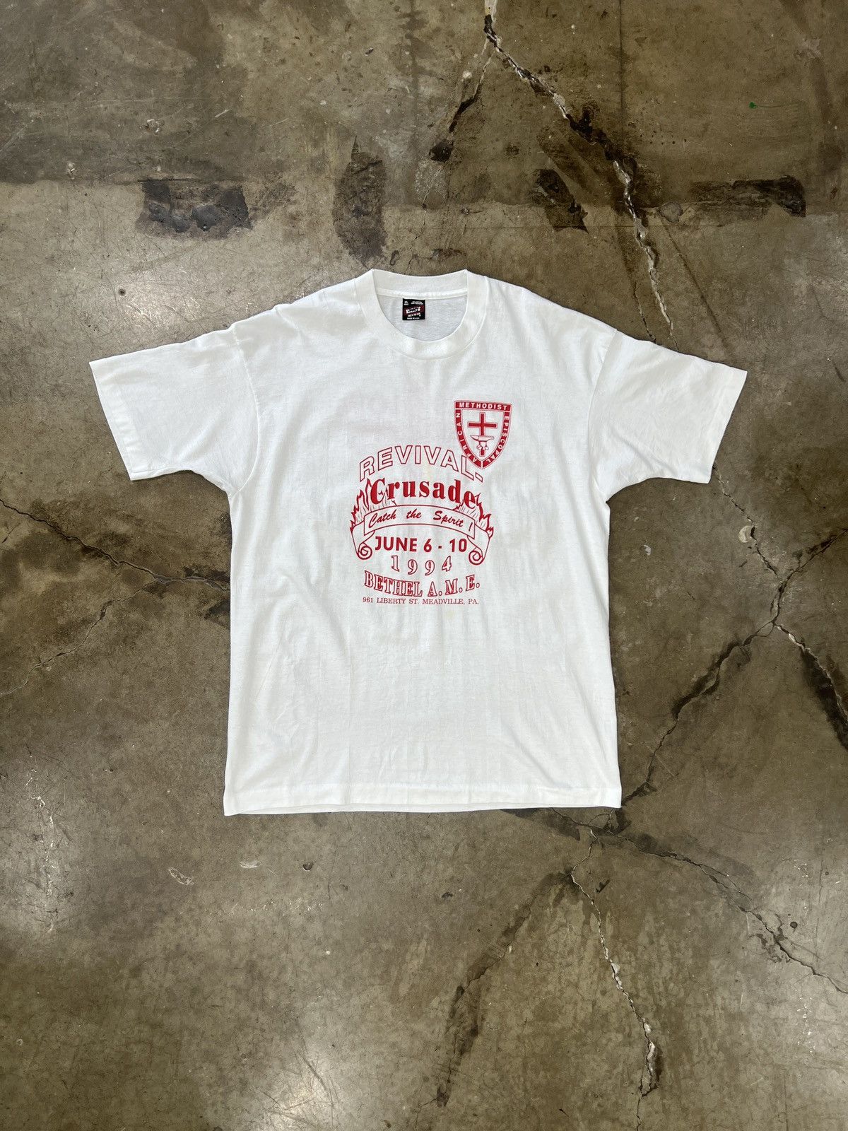 Vintage Vintage 1994 Crusade Jesus Loves You & Me Cross Religious XL Size US XL / EU 56 / 4 - 5 Thumbnail