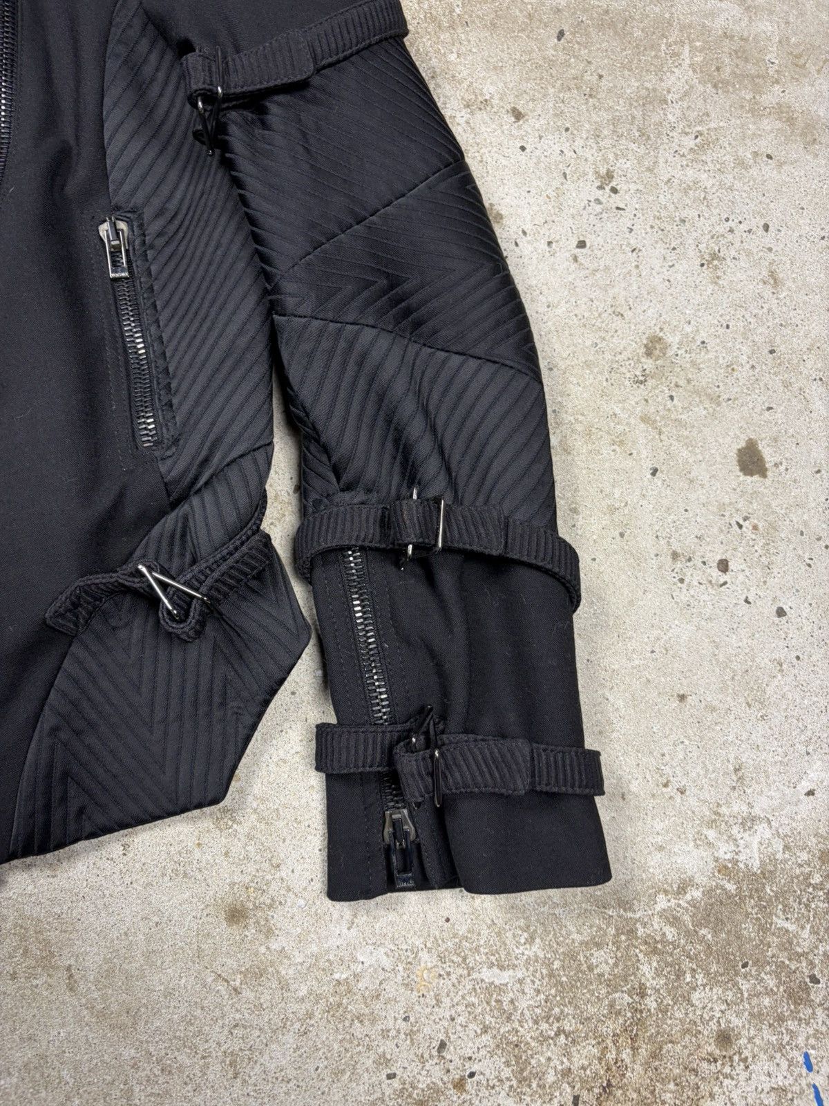 Versace FW2003 Gianni Versace by Donatella Bondage Moto Biker Jacket Size M / US 6-8 / IT 42-44 - 4 Thumbnail