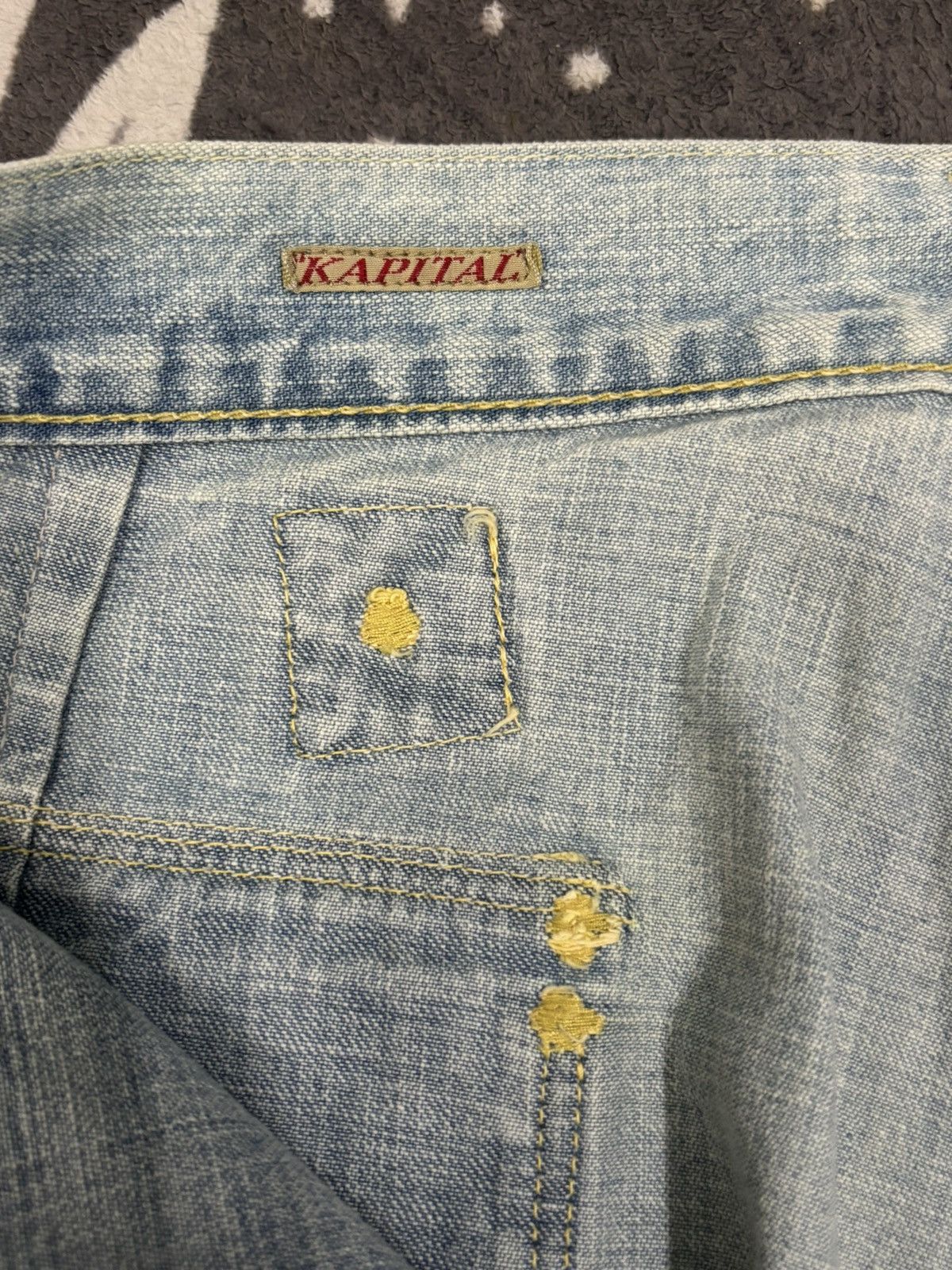 Kapital Kountry Kapital Okabellbo Buckle Back Flare Bell Bottom Jeans Size US 28 / EU 44 - 16 Thumbnail