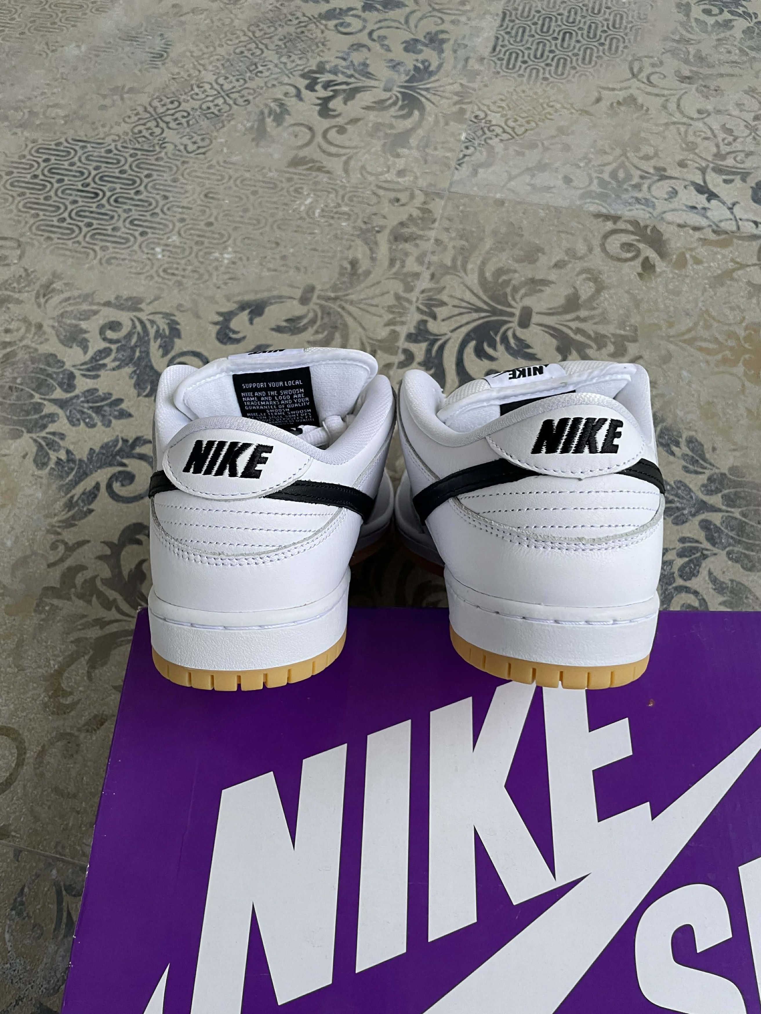 Nike Nike Sb Dunk Low ISO White Leather US 9.5 EU 43 Size US 10 / EU 43 - 5 Thumbnail