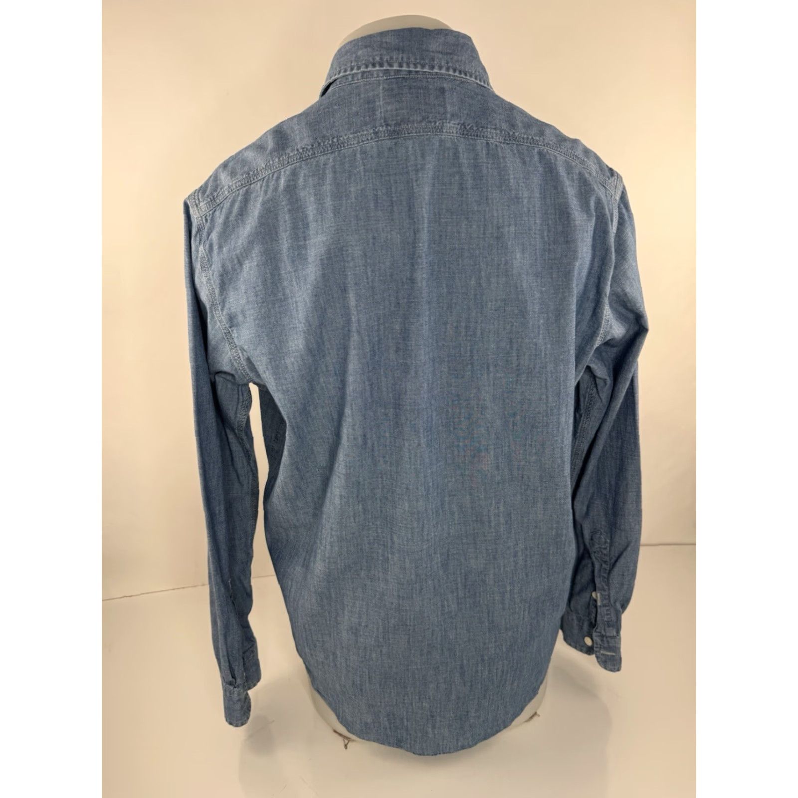 Polo Ralph Lauren POLO RALPH LAUREN Chambray Lightweight Denim Feel Shirt L Long Sleeve Button-Up Men Blue Size US L / EU 52-54 / 3 - 4 Thumbnail