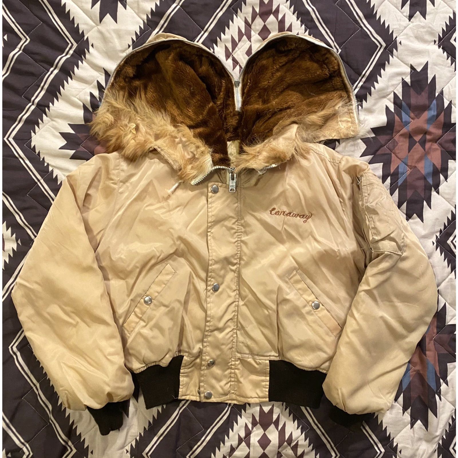 Vintage Vtg 50s N-2B Flyers Parka Jacket Split Hood Fur Souvenir Korea Embroidered Small Shirt Mens Size US S / EU 44-46 / 1 - 2 Thumbnail