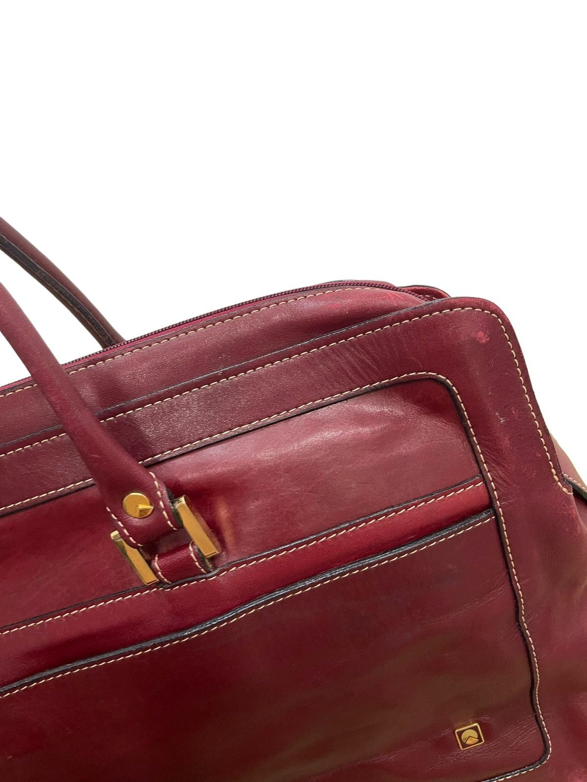 Vtg Full Leather Patina Duffel Bag Quarter Japan 1🟩
