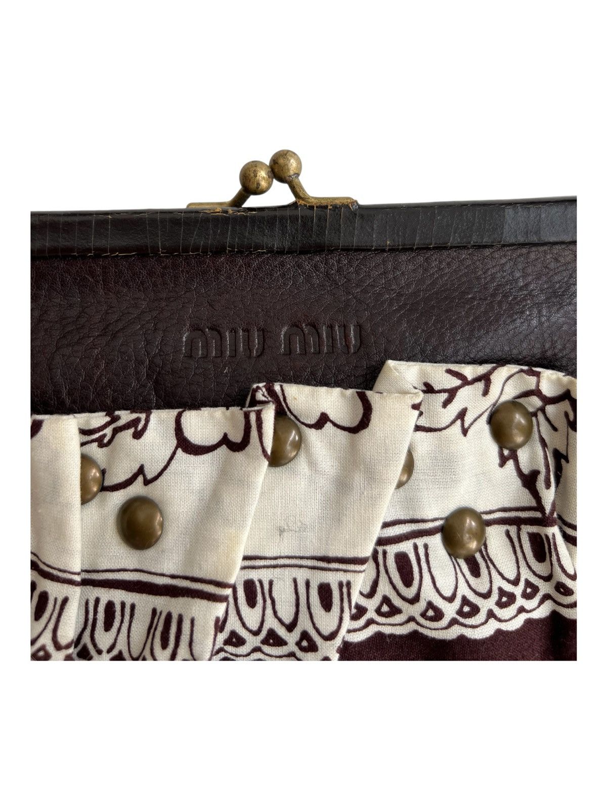 Miu Miu Vintage MIU MIU Archive Studded Hybrid Leather Carry Bag Size ONE SIZE - 4 Thumbnail