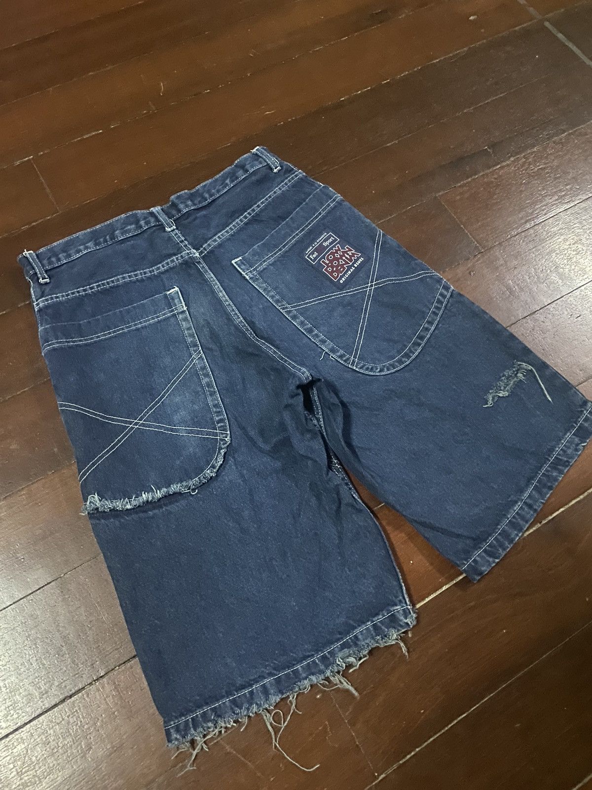 JNCO FIRE 🔥 FAD SPORT LOW DOWN DENIM OVER POCKET DISTRESSED Size US 33 - 8 Thumbnail