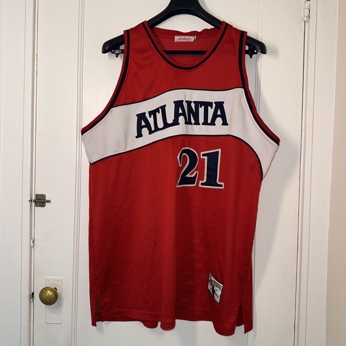 Mitchell & Ness × NBA Mitchell & Ness Hawks #21 Mesh Jersey Rare Vintage Style Size US XXL / EU 58 / 5 - 1 Thumbnail
