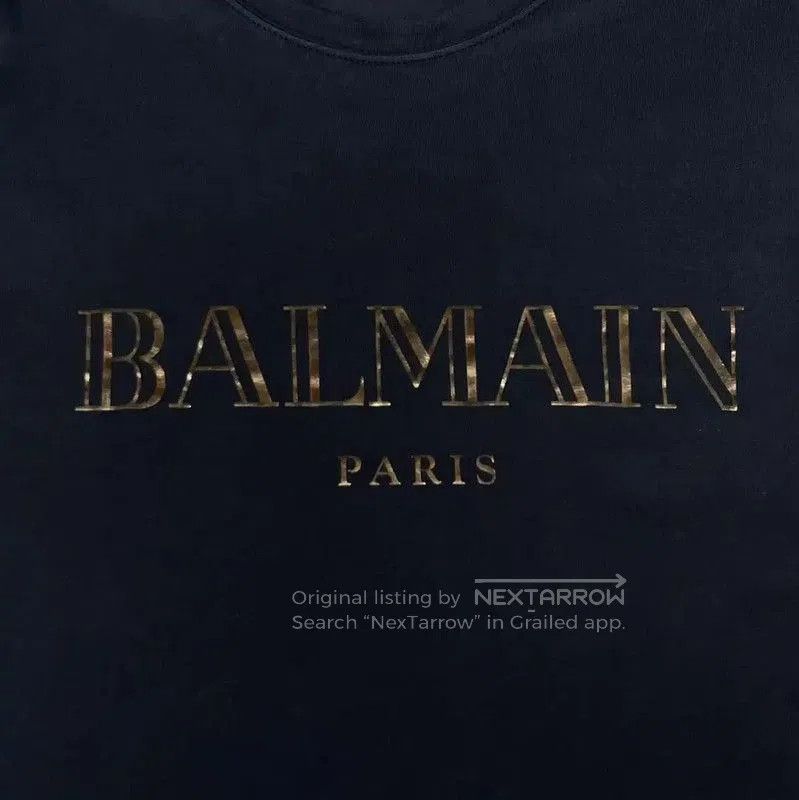Balmain Balmain Black Cotton Blend Women's T-Shirt . Size S / US 4 / IT 40 - 4 Thumbnail