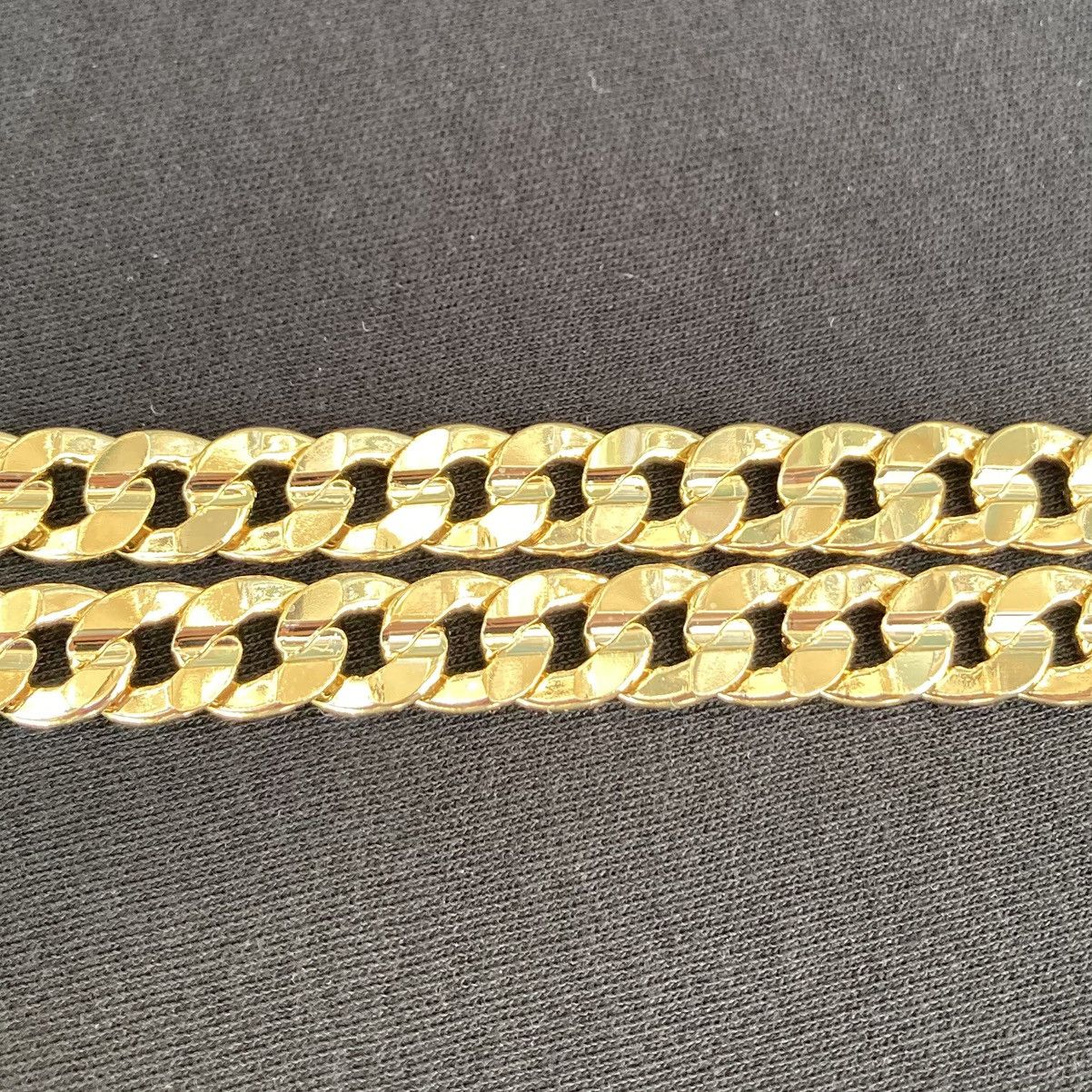 Jewelry Gold Chain Cuban Link Necklace 24in 10mm Size ONE SIZE - 2 Thumbnail