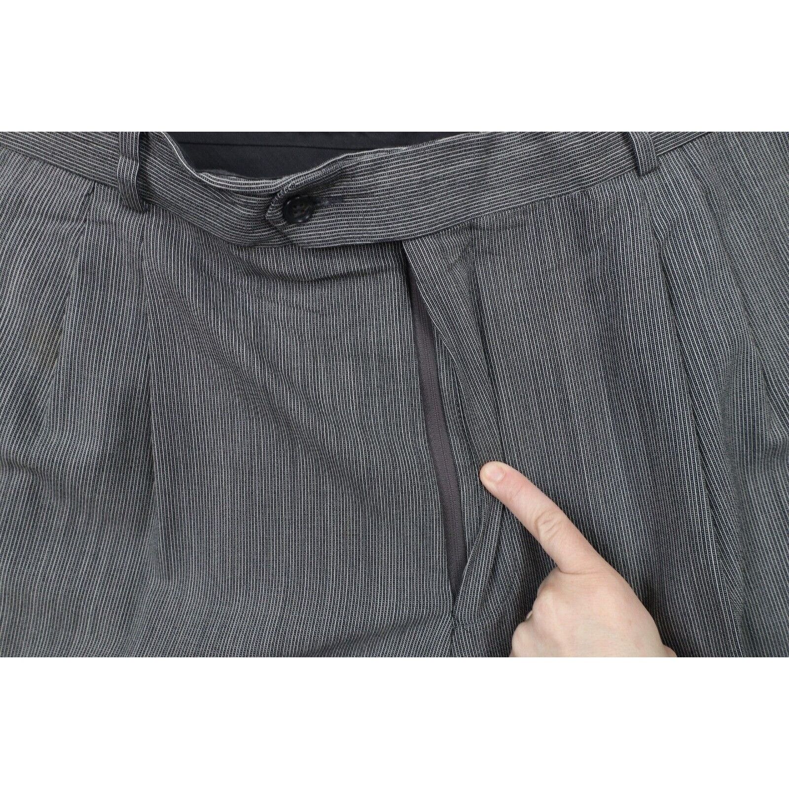 Hugo Boss × Vintage Vintage 90s Hugo Boss 2 Piece Wool Stretch Wedding SuitSuit Size 46R - 16 Thumbnail