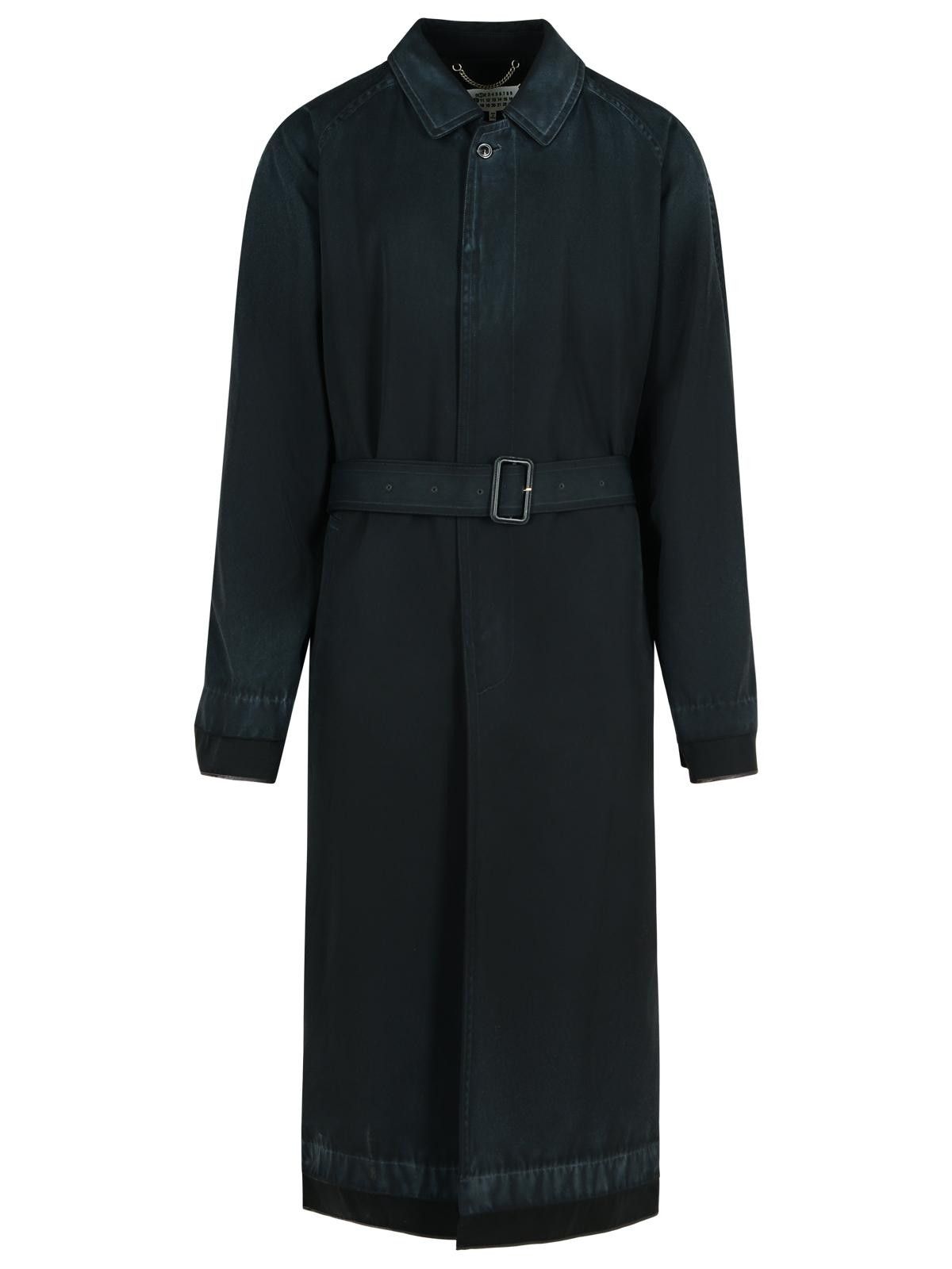 Maison Margiela MAISON MARGIELA Black Virgin Wool Trench Coat Size US M / EU 48-50 / 2 - 1 Thumbnail