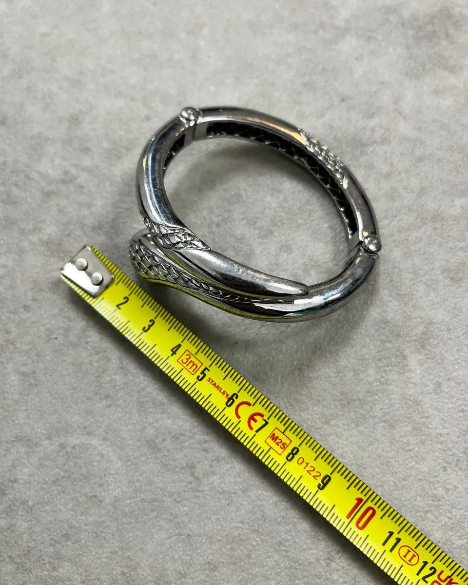 Just Cavalli Cavalli Silver Metal Snake Bangle Bracelet Size ONE SIZE - 8 Thumbnail
