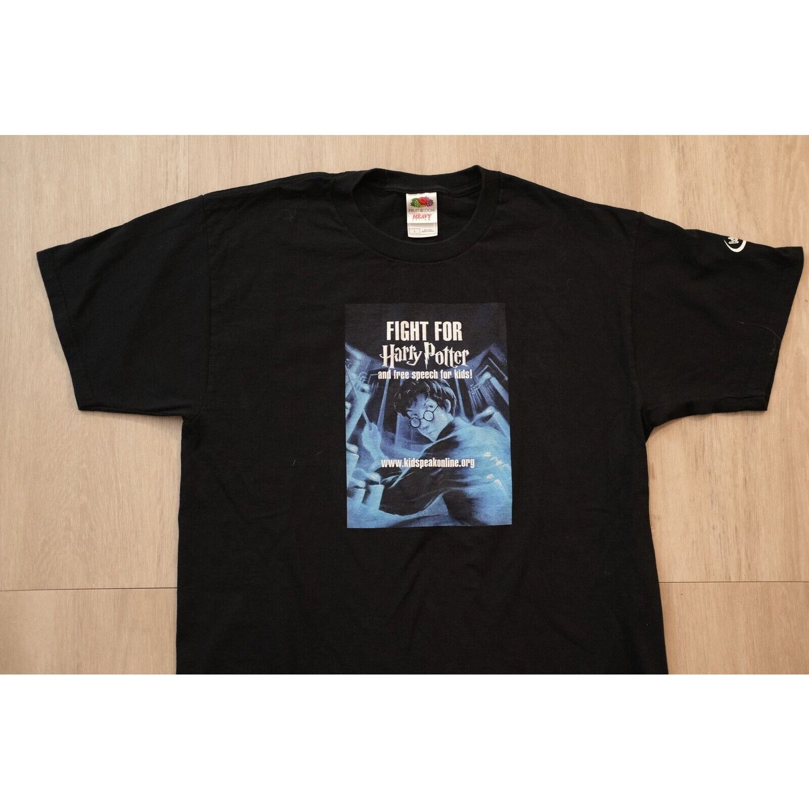 Universal Studios × Warner Bros Vintage 2000s Fruit Loom Harry Potter Promo Shirt L Black Size US L / EU 52-54 / 3 - 1 Thumbnail