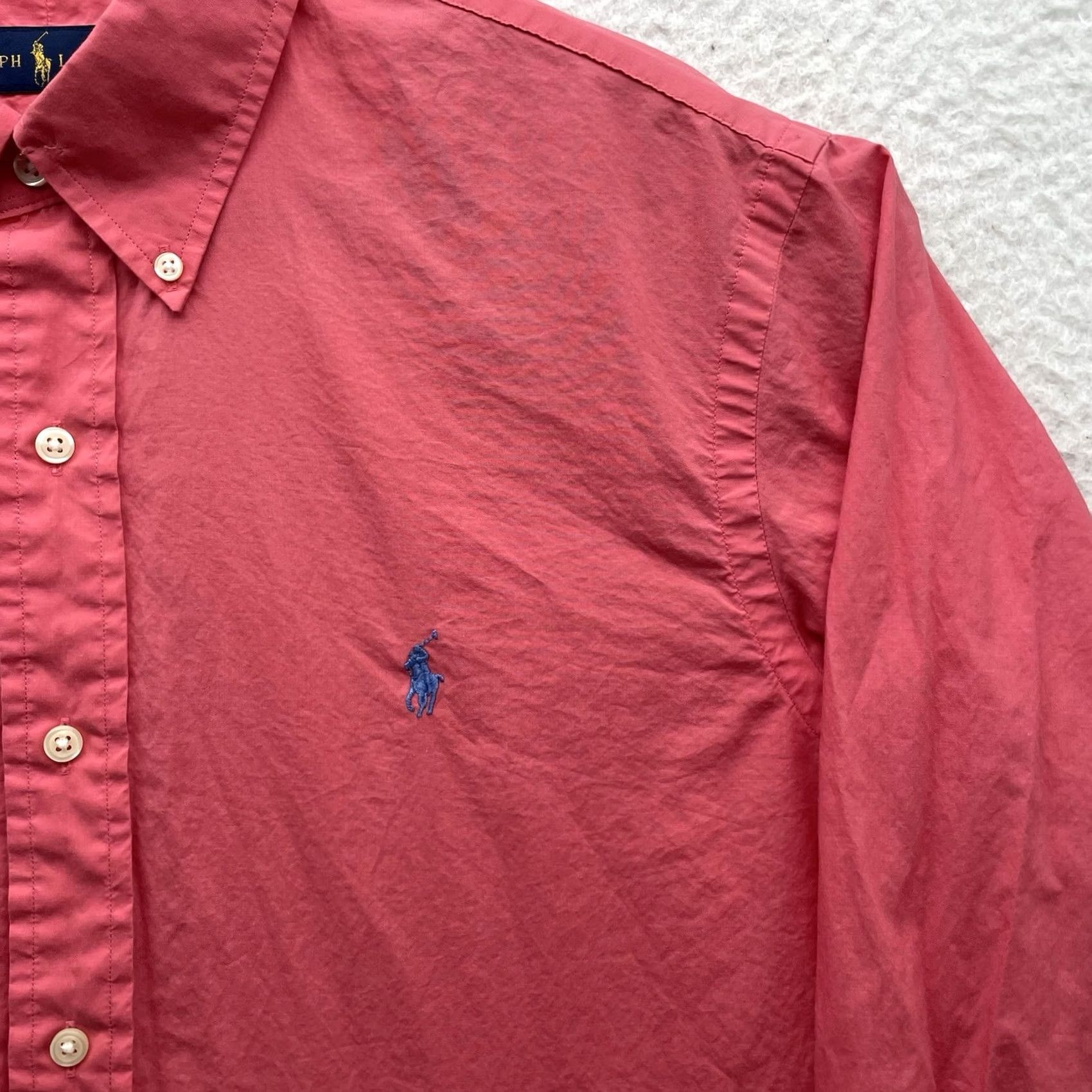 Ralph Lauren Ralph Lauren Shirt Mens Large L Red Lightweight Button Up Long Sleeve Preppy Size US L / EU 52-54 / 3 - 3 Thumbnail