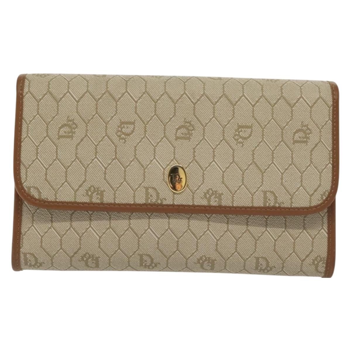Dior DIOR Honeycomb Canvas Chain Shoulder Bag Pvc Beige Gold Size ONE SIZE - 2 Thumbnail