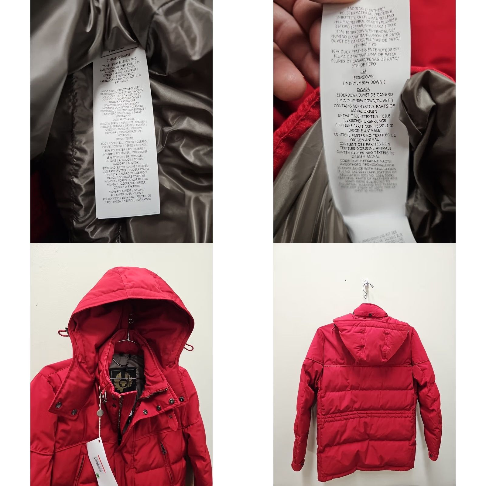 Belstaff Belstaff Parka Jacket Down Filled Traverse Mid-Length Zip Black 38 Men Wool/Cotton Down Jacket Size US XXS / EU 40 - 8 Thumbnail