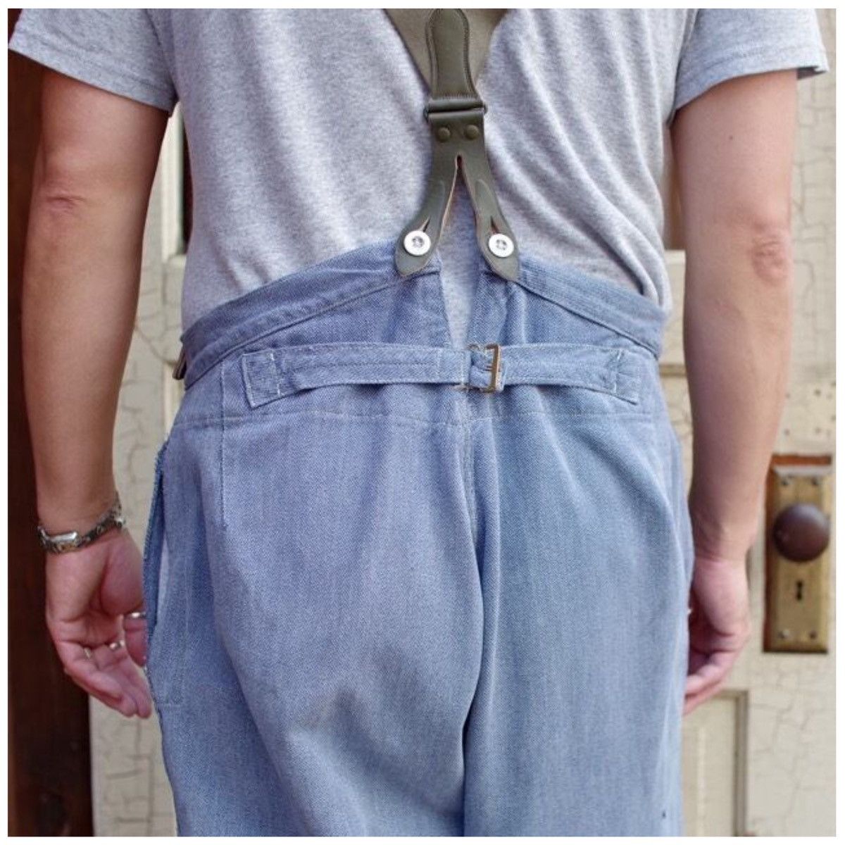 Vintage VINTAGE 1940 WWII SWISS PRISON WORK PANTS Size US 34 / EU 50 - 17 Thumbnail