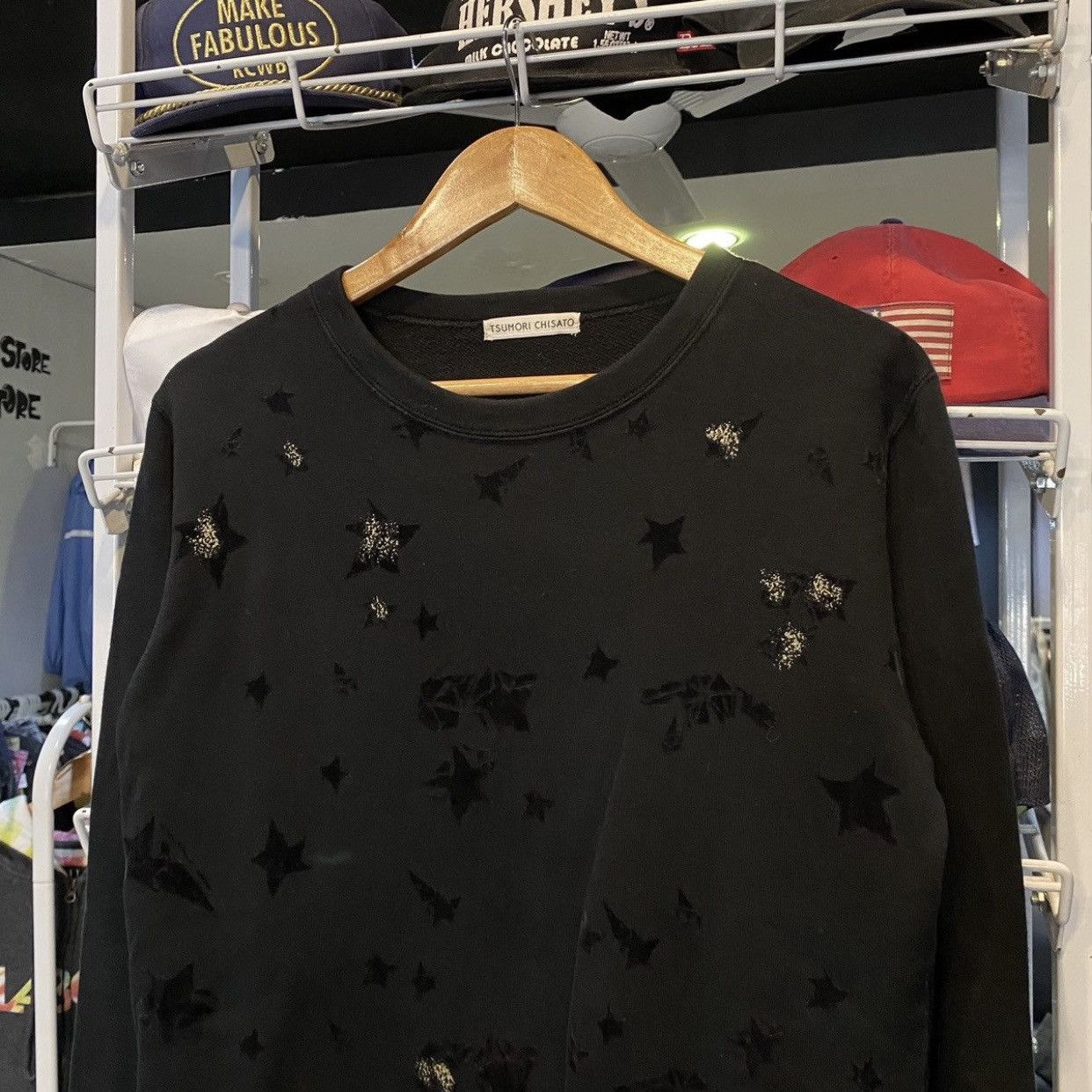 Issey Miyake × Japanese Brand × Tsumori Chisato Tsumori Chisato Velvet Star Sweatshirts Size US M / EU 48-50 / 2 - 3 Thumbnail