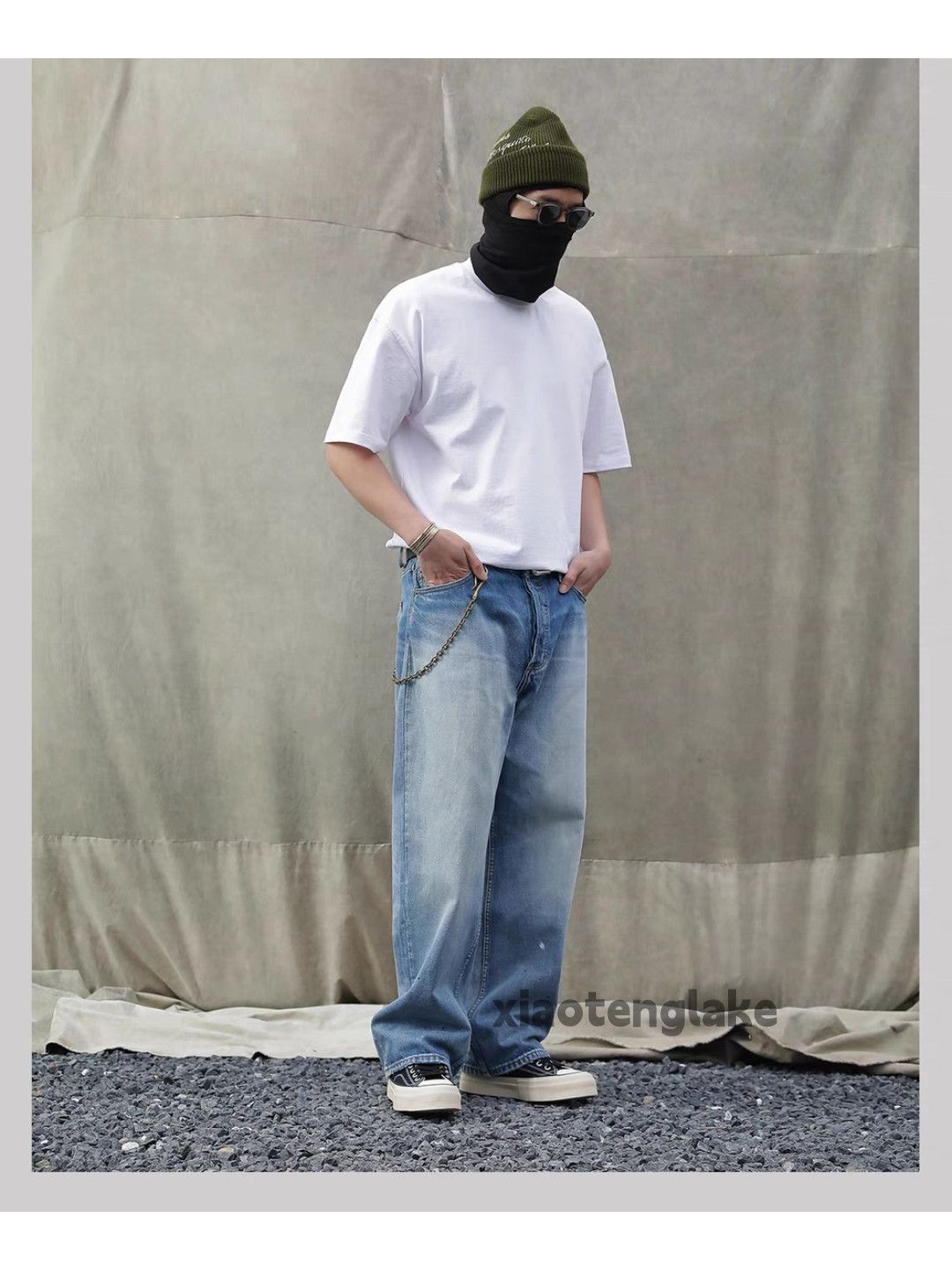 Designer × Jean × Vintage Unisex washed faded cleanfit loose baggy jeans Size US 32 / EU 48 - 5 Thumbnail