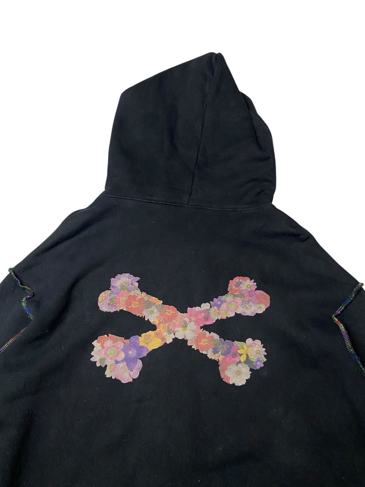 2000's Random Japan Floral Unfinished Hoodie
