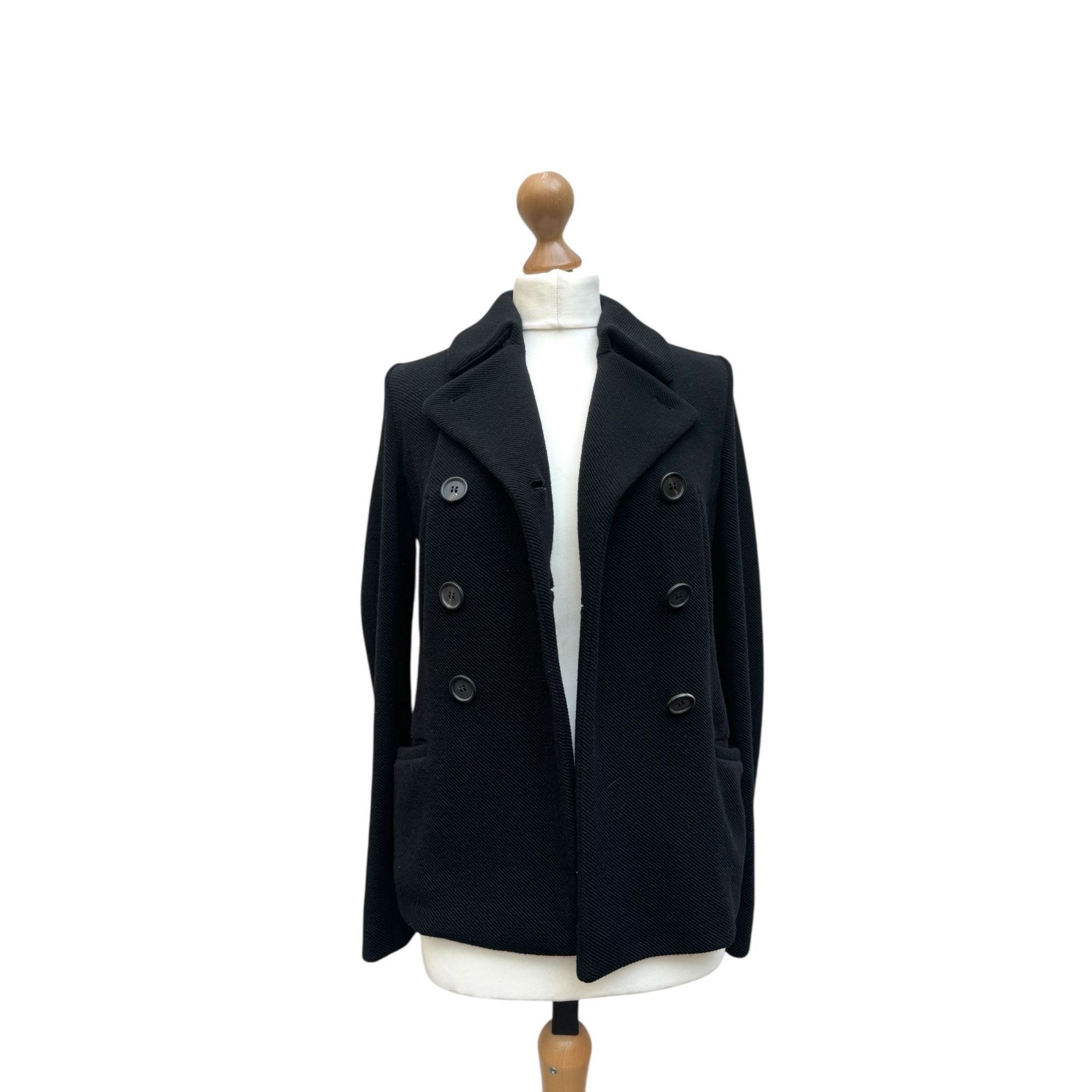 Miu Miu Black Wool Double-Breasted Jacket Size M / US 6-8 / IT 42-44 - 4 Thumbnail