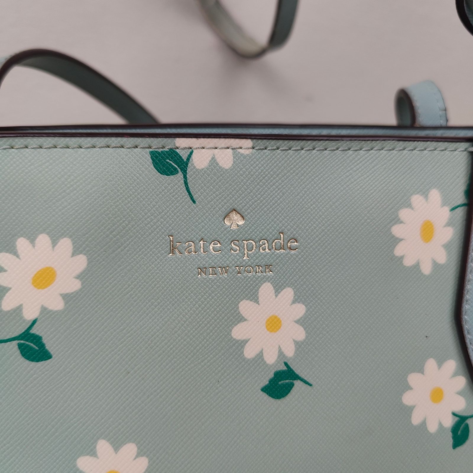 Kate Spade Kate Spade Dana Tote Bag Mint Green Daisy Floral Print Size ONE SIZE - 3 Thumbnail