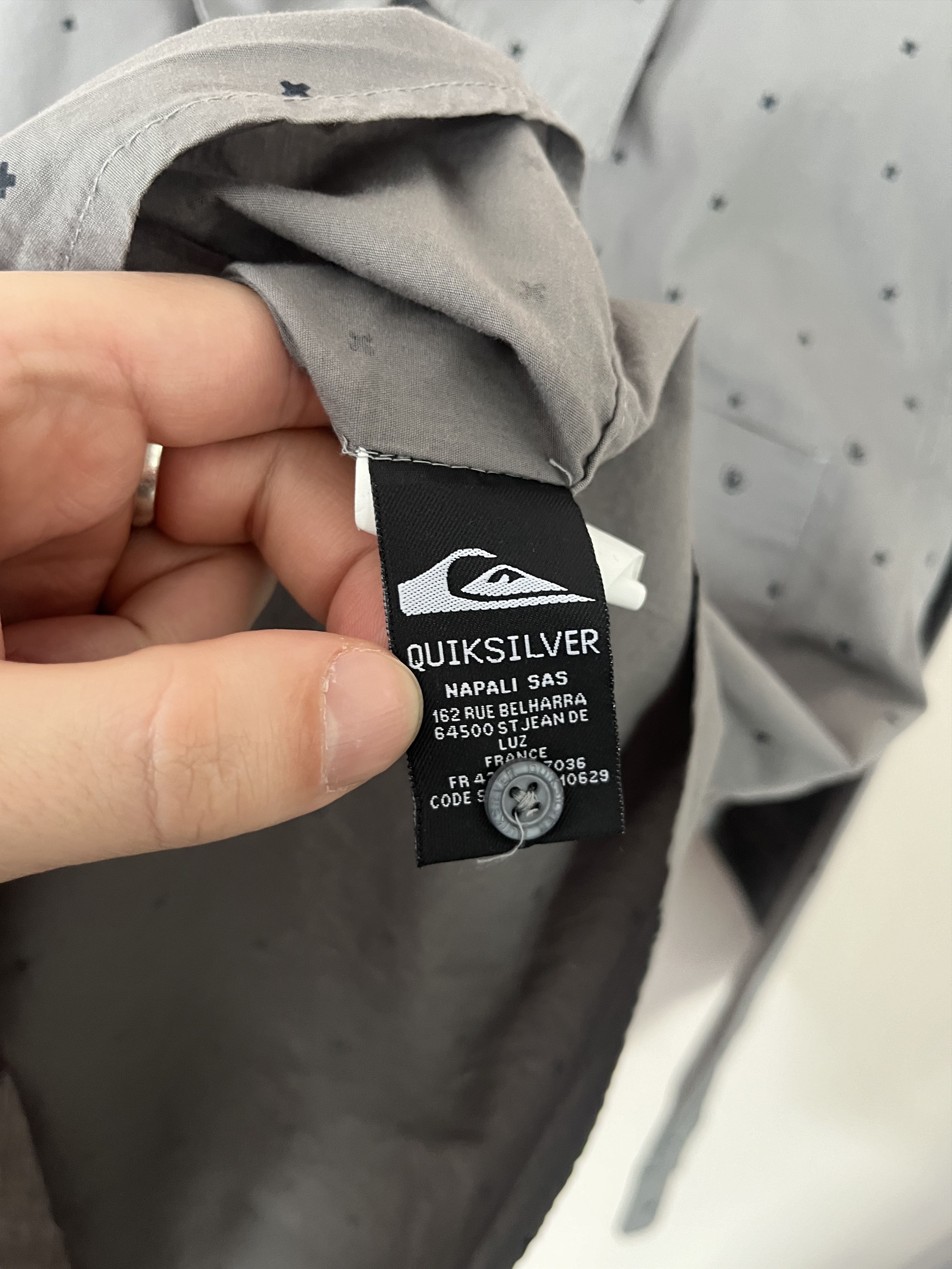 Quiksilver Quicksilver Y2K Cross Logo Pocket Button Shirt Gray Size US S / EU 44-46 / 1 - 9 Thumbnail