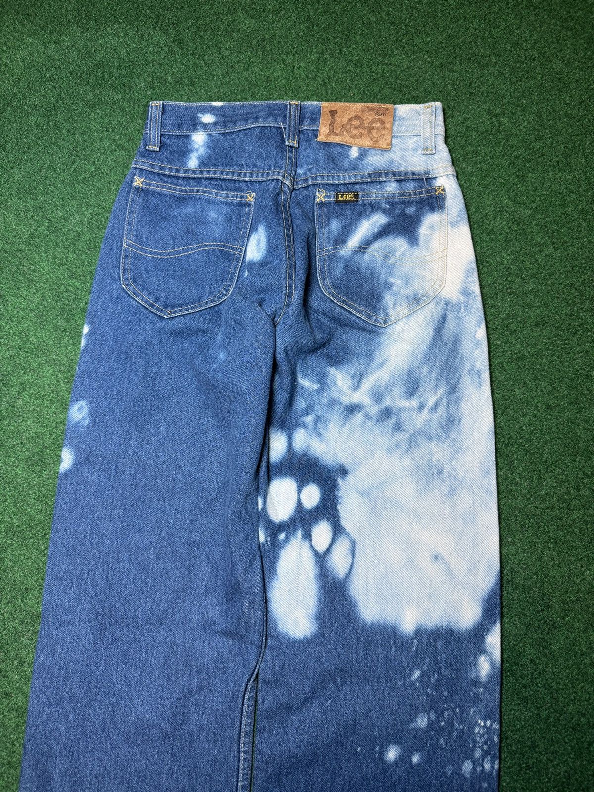 Lee × Vintage VTG 70s INSANE Lee Rider Talon Zip Slim Bleached Jeans Size US 26 / EU 42 - 3 Thumbnail