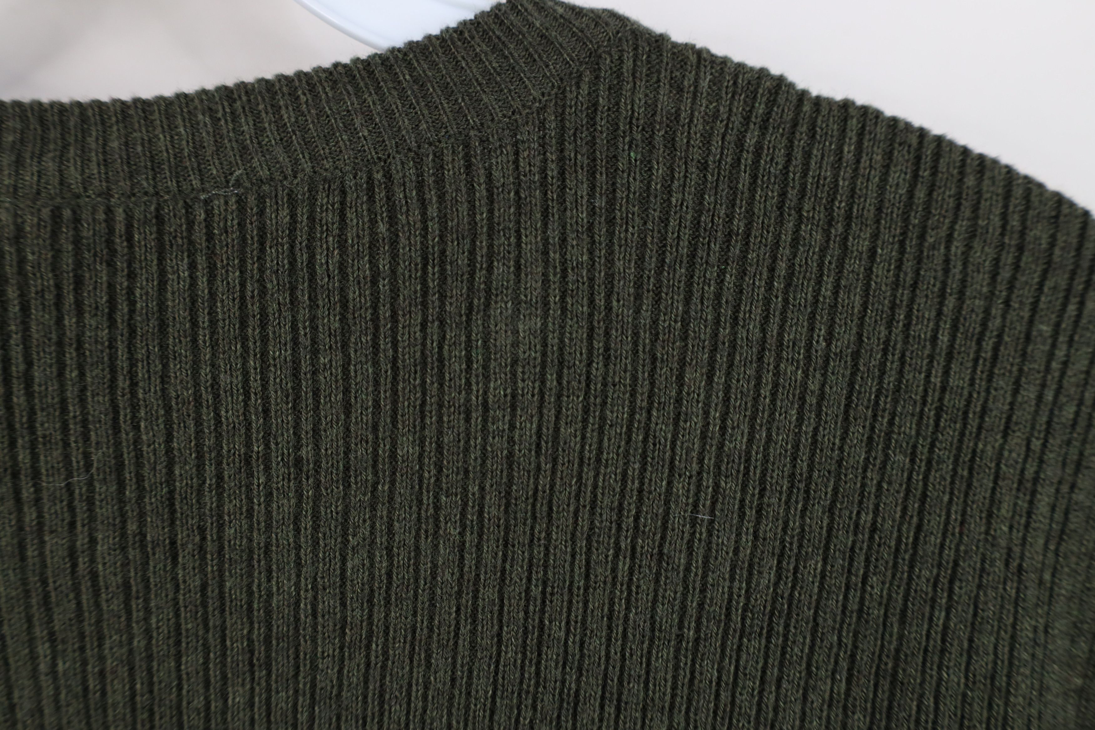 Vintage Vintage 90s Streetwear Ribbed Knit Sweater Vest Green Japan Size US M / EU 48-50 / 2 - 6 Thumbnail