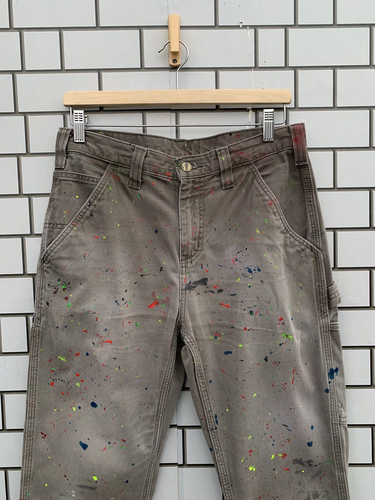Carhartt Vintage Carhartt Carpenter Custom Painted Pants Size US 31 - 3 Thumbnail