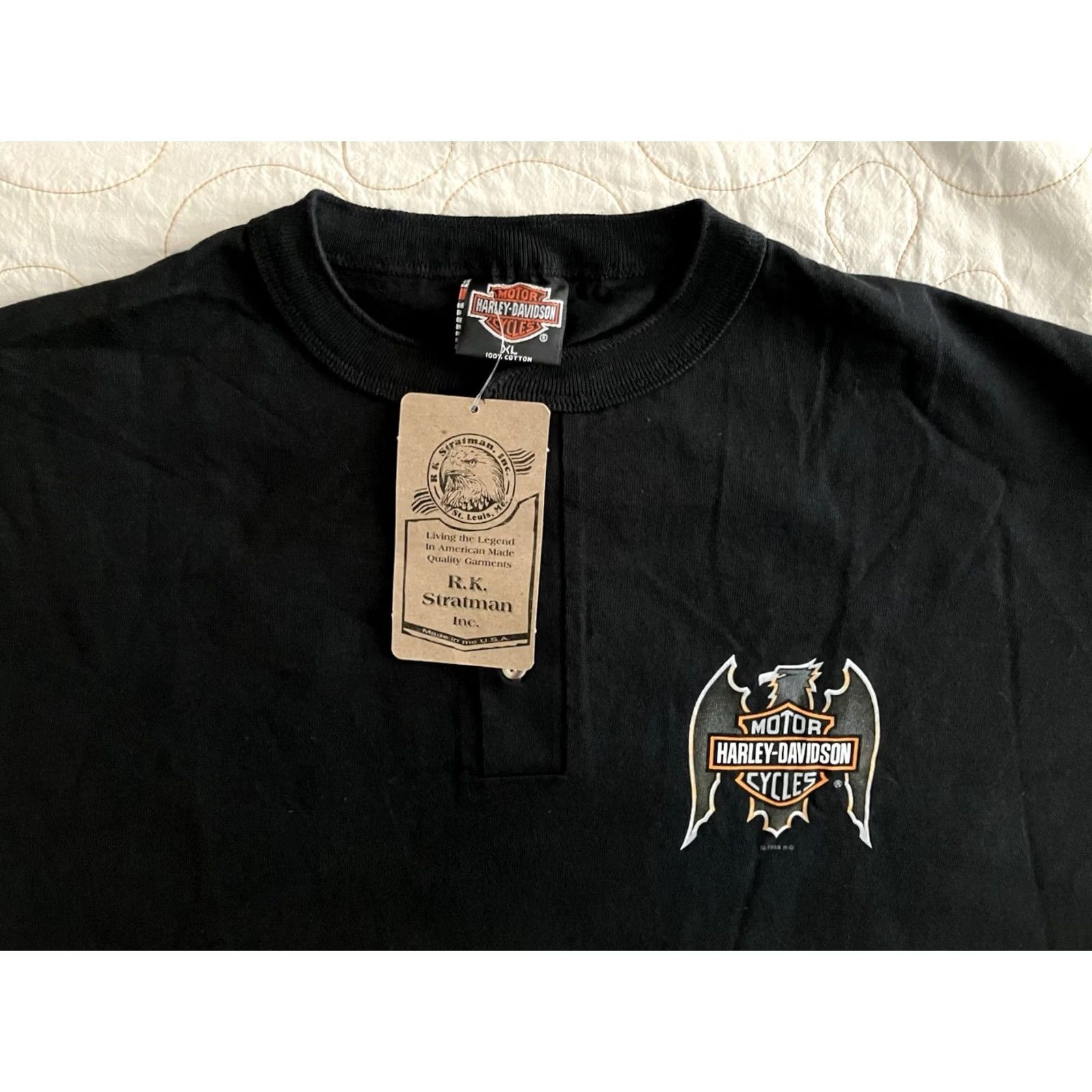 Harley Davidson Vintage Harley Davidson Taku Juneau Alaska Shirt XL Bear Orca Eagle Henley 90s Size US XL / EU 56 / 4 - 4 Thumbnail