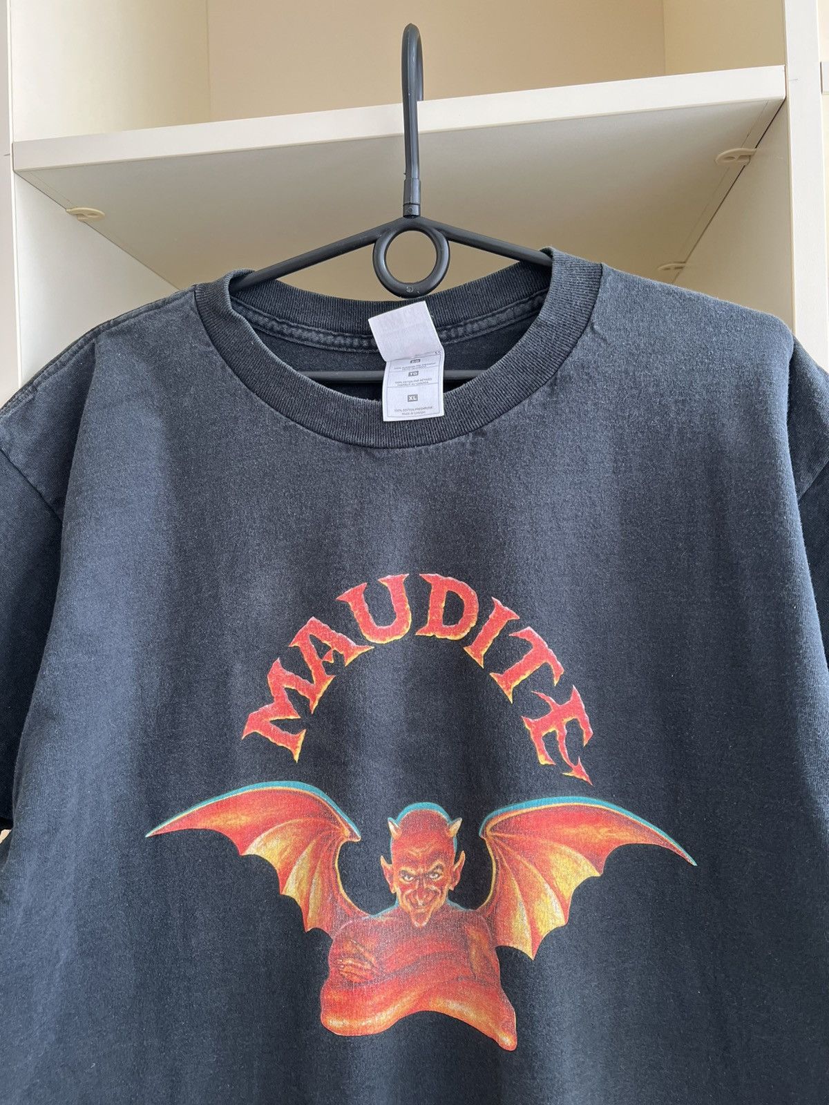 Vintage Vintage Maudite Beer T-Shirt Unibroue Devil Graphic Tee Size US XL / EU 56 / 4 - 4 Thumbnail