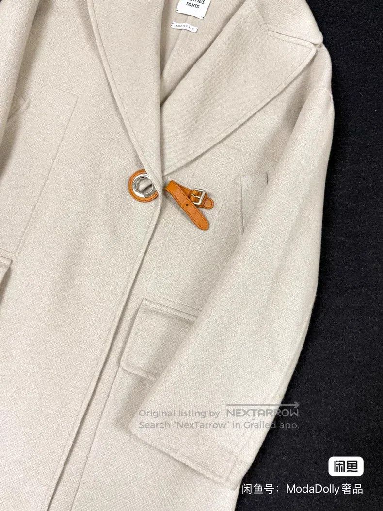 Hermes Hermes Oatmeal Colored Cashmere Coat Size XS / US 0-2 / IT 36-38 - 3 Thumbnail