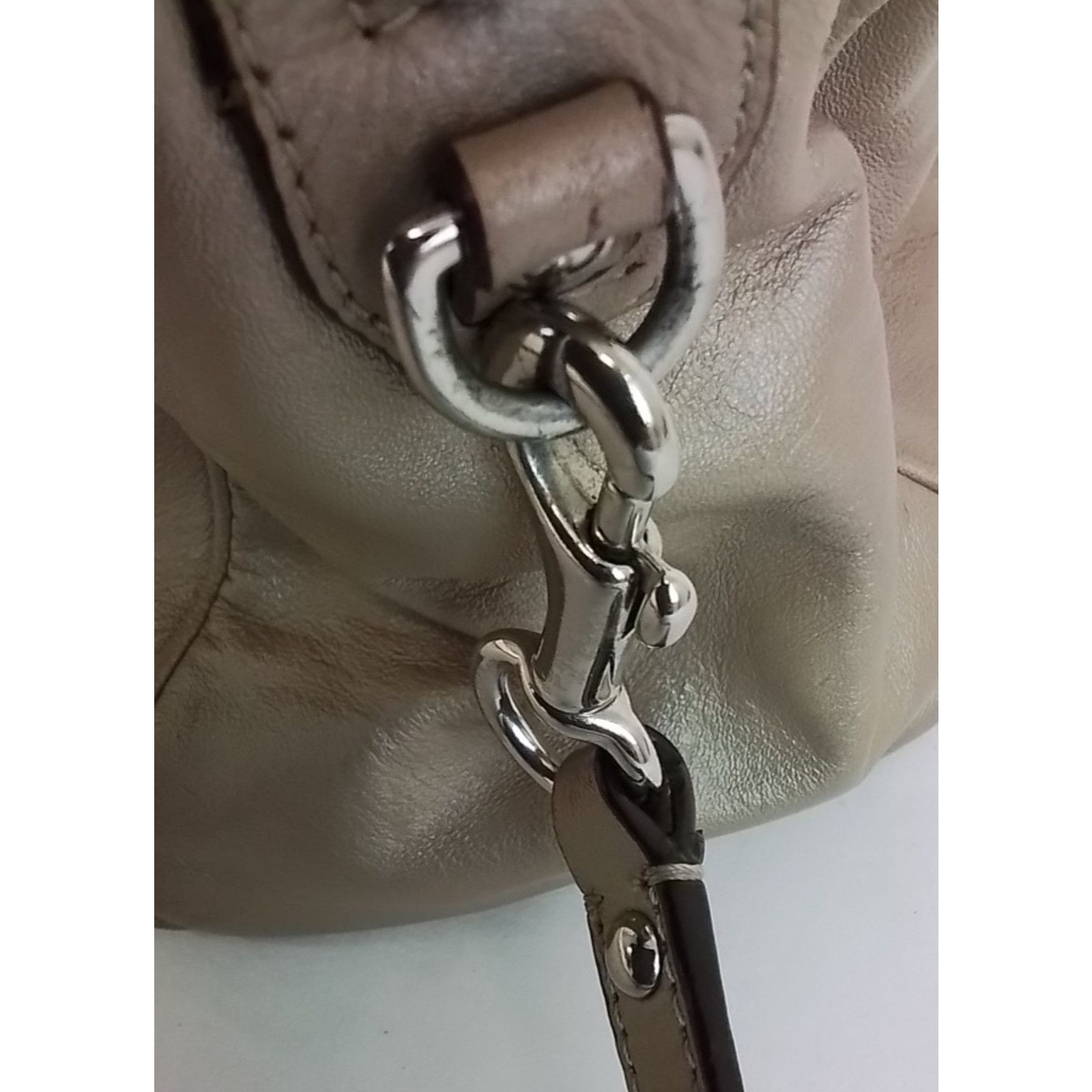 Coach Coach Taylor Handbag Satchel Champagne Silver Crossbody Size ONE SIZE - 7 Thumbnail