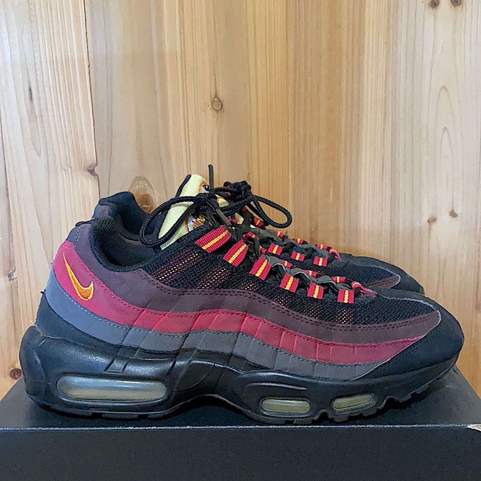 Nike 2014 Nike air max 95 Black Tuscan Rust Laser Orange Size US 9.5 / EU 42-43 - 1 Thumbnail