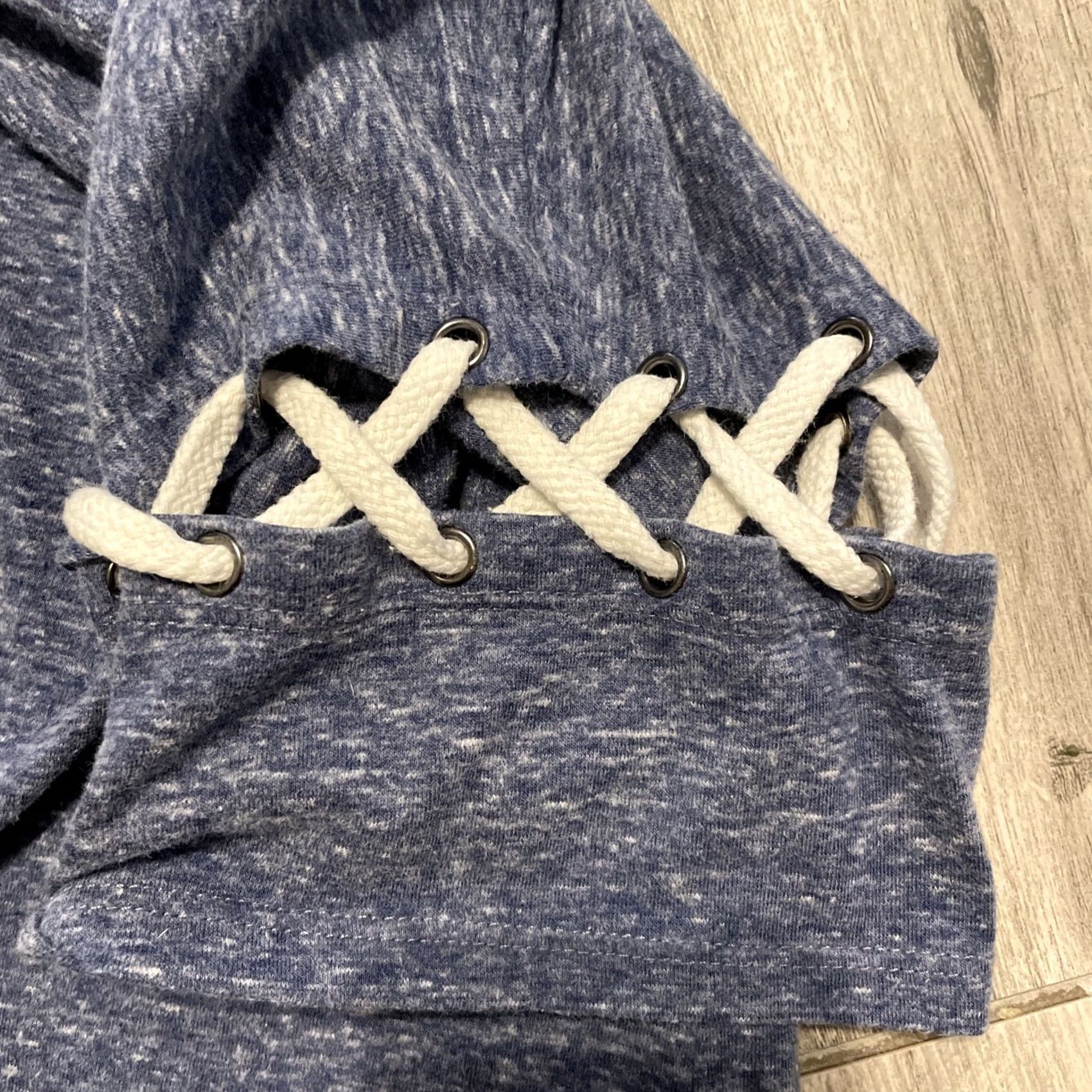 Vintage Poof NY Lace Up Short Sleeve Shirt M Baseball Cold Shoulder Casual Blue White Ladies Baseball Shirt LG Short Sleeve Shirt Casual Sporty 90s Size M / US 6-8 / IT 42-44 - 6 Thumbnail