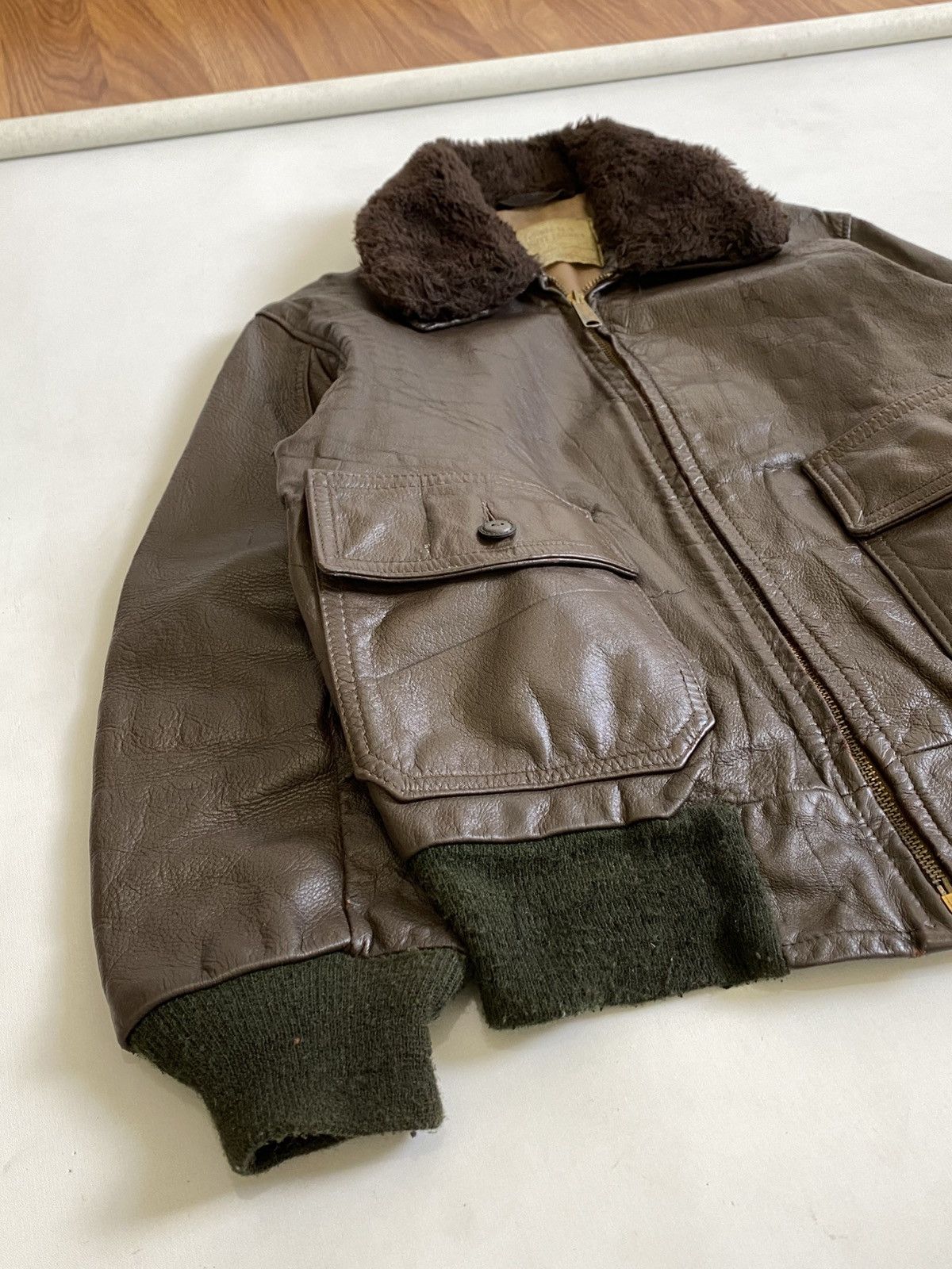 Schott Vtg 60s Schott NYC G-1 Flight Jacket Cowhide Leather 🇺🇸 Size US L / EU 52-54 / 3 - 4 Thumbnail