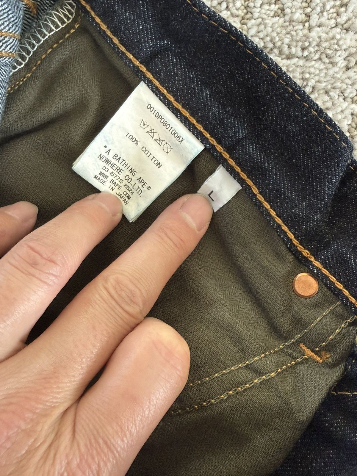 Bape Bape Denim Jeans Size US 32 / EU 48 - 3 Thumbnail