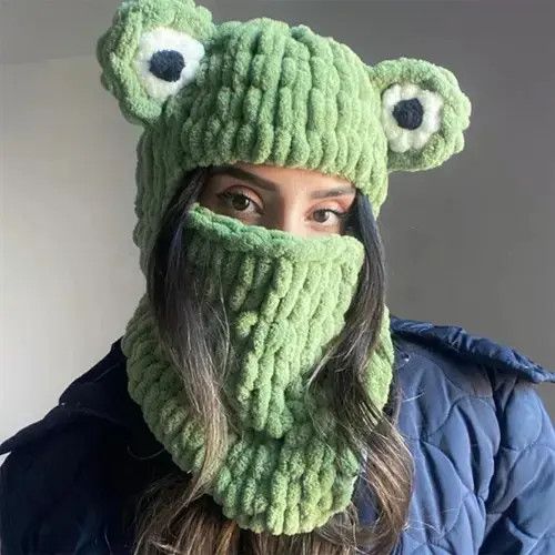 Japanese Brand Winter Animal Knitting Headwear Balaclava Size ONE SIZE - 1 Thumbnail