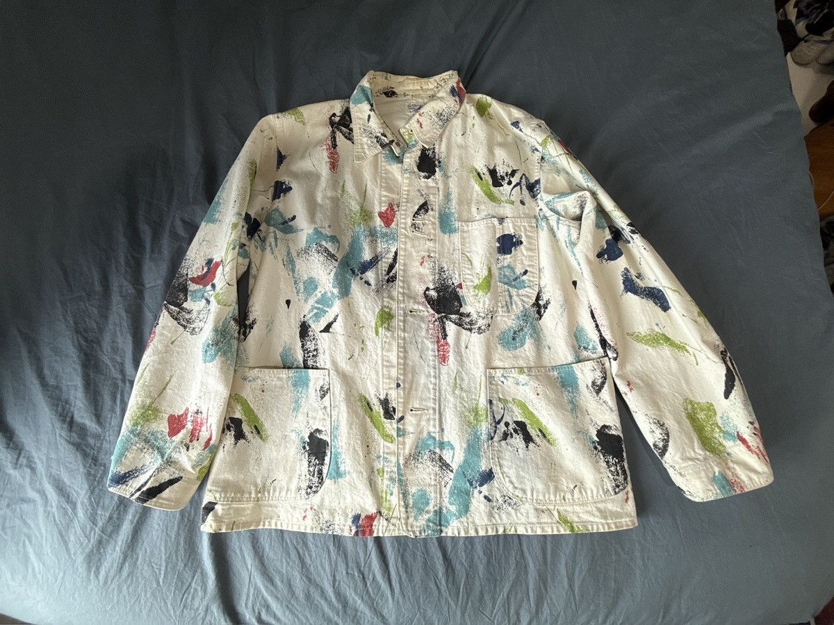 Orslow orSlow 40s Coverall Jacket — Ecru / Paint Print Size US L / EU 52-54 / 3 - 5 Thumbnail
