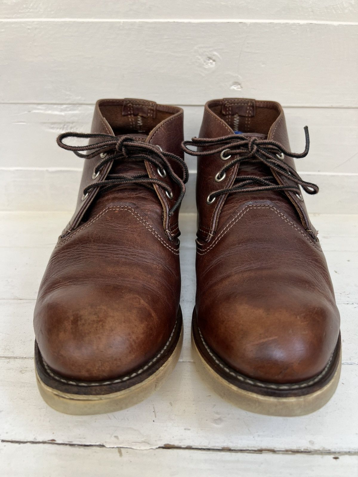 Red Wing Red Wing 3141 Chukka Briar Oil Slick Brown Leather Boots Size US 8 / EU 41 - 2 Thumbnail