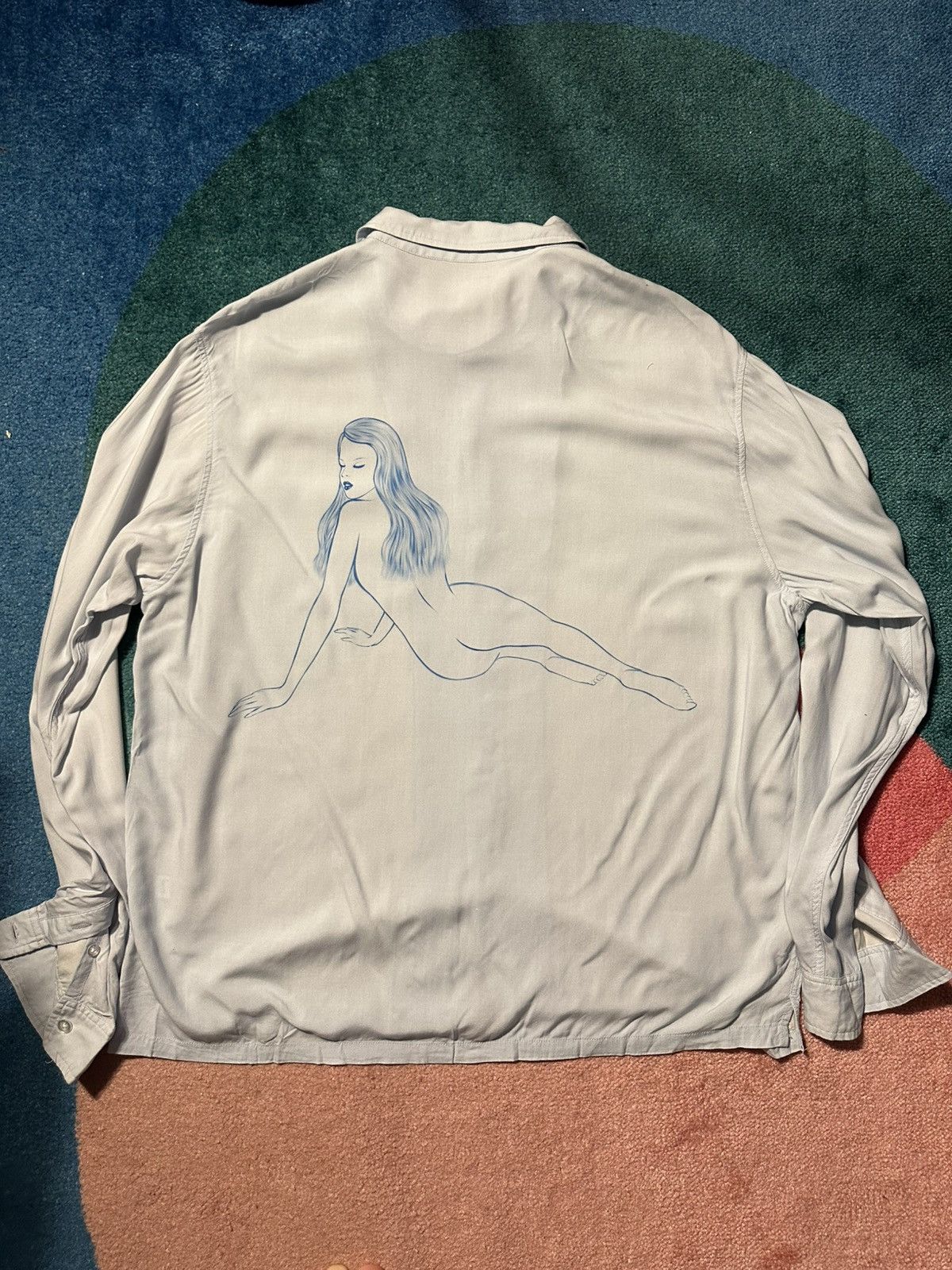 Stussy Stussy Pin Up Girl L/S Rayon Shirt Size US L / EU 52-54 / 3 - 6 Thumbnail