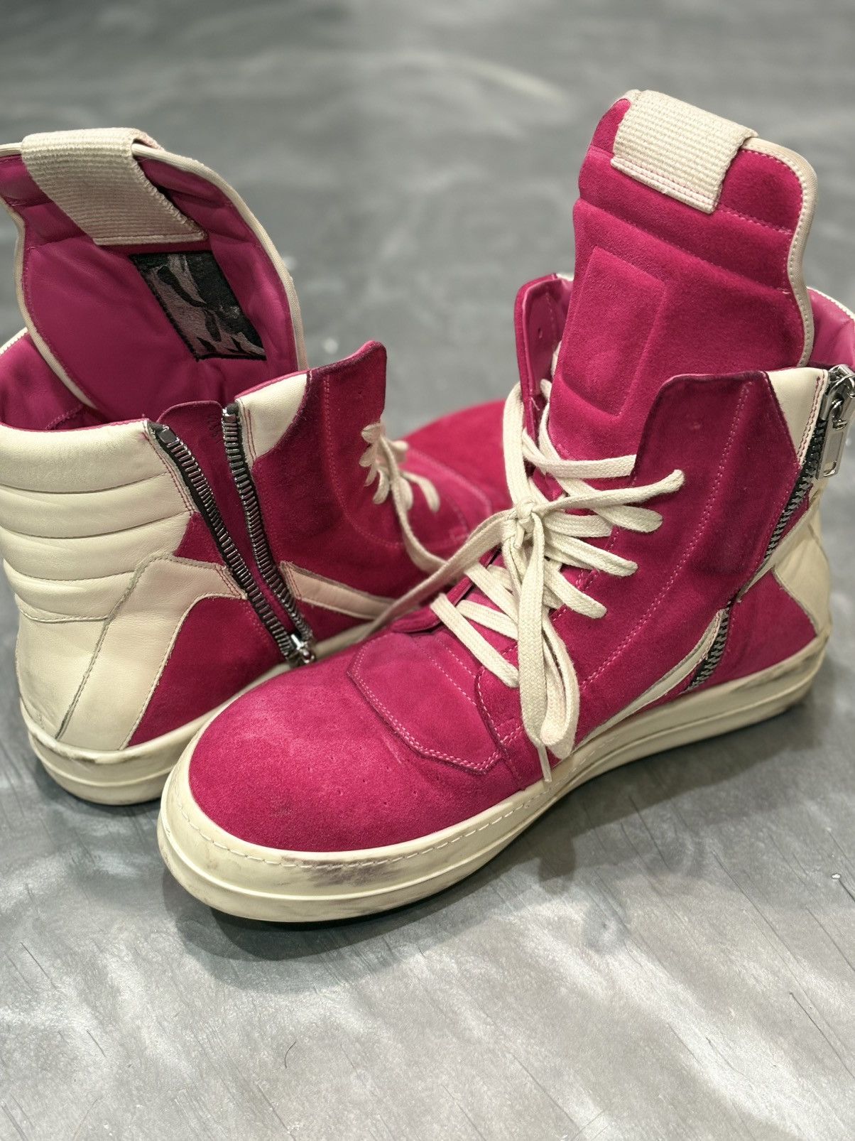 Rick Owens Rick Owen Pink Geobaskets Size US 9 / EU 42 - 2 Thumbnail