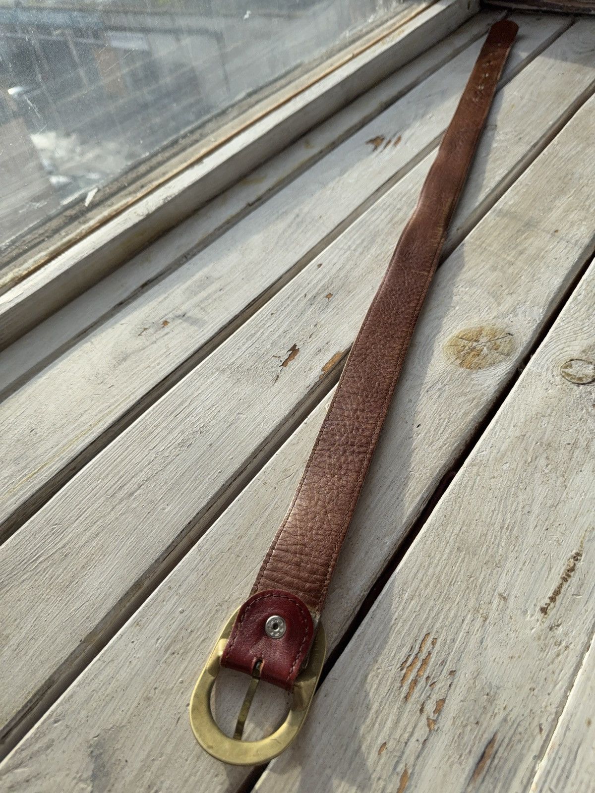 Japanese Brand Vintage Retro 90s Opium Real Leather Japanese style belt Size ONE SIZE - 7 Thumbnail