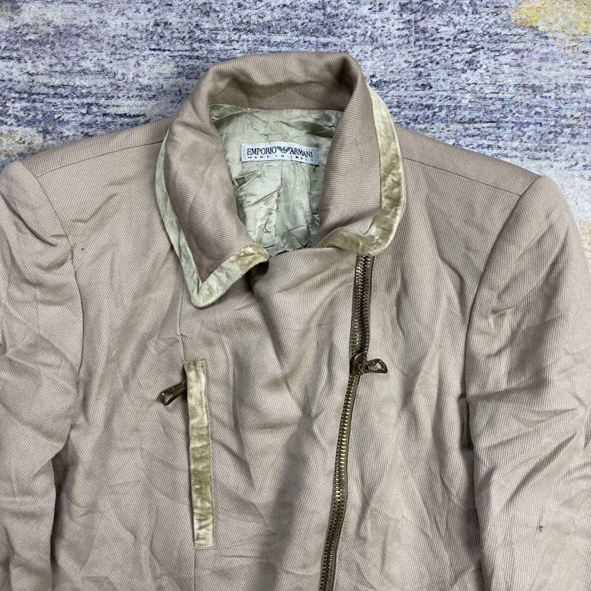 Emporio Armani Vintage Emporio Armani asymmetrical bikers jacket Size M / US 6-8 / IT 42-44 - 7 Thumbnail